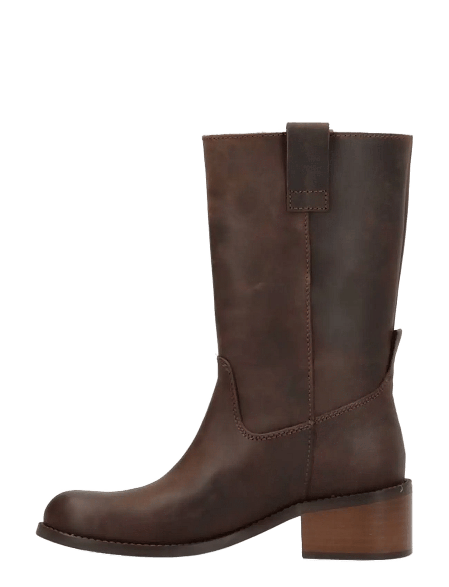 phenumb copenhagen - MARTINA Mid-High Leather Boots - flache stiefeletten - chocolat - 4