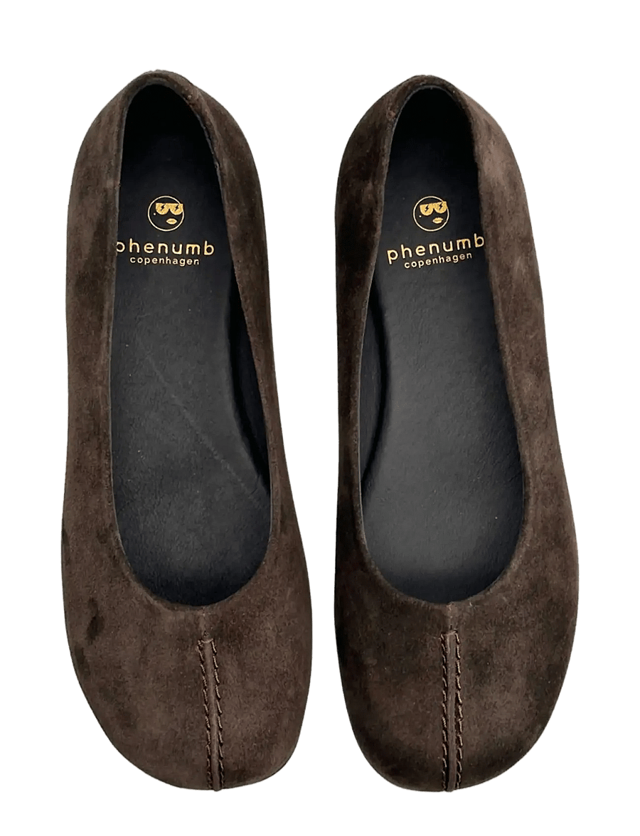 phenumb copenhagen - WHISBARE Ballerina Suede Shoes - særlige begivenheder - brown dark - 3