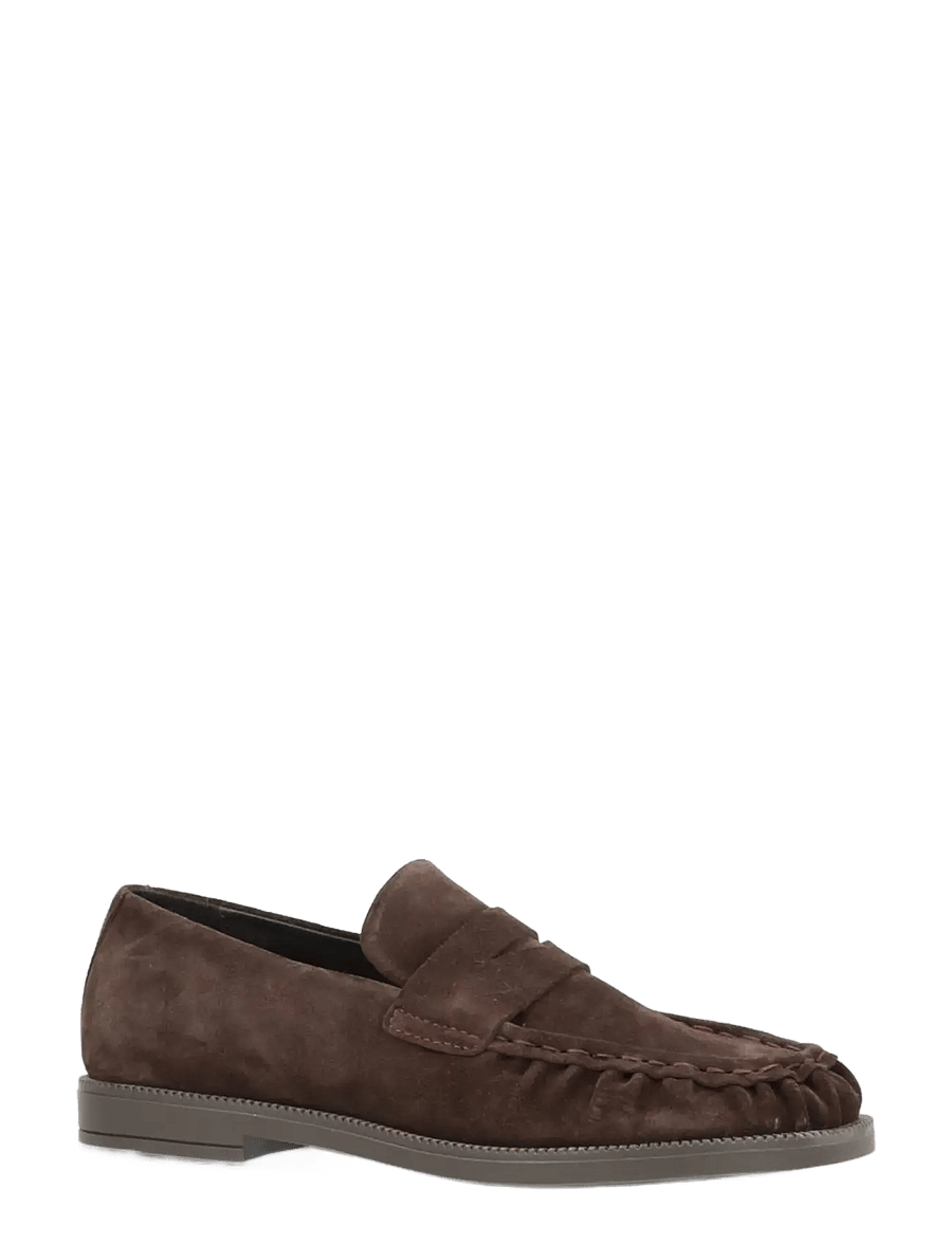 phenumb copenhagen - WHISPER WIDE Loafers Suede Shoes - modetrends - brown dark - 0