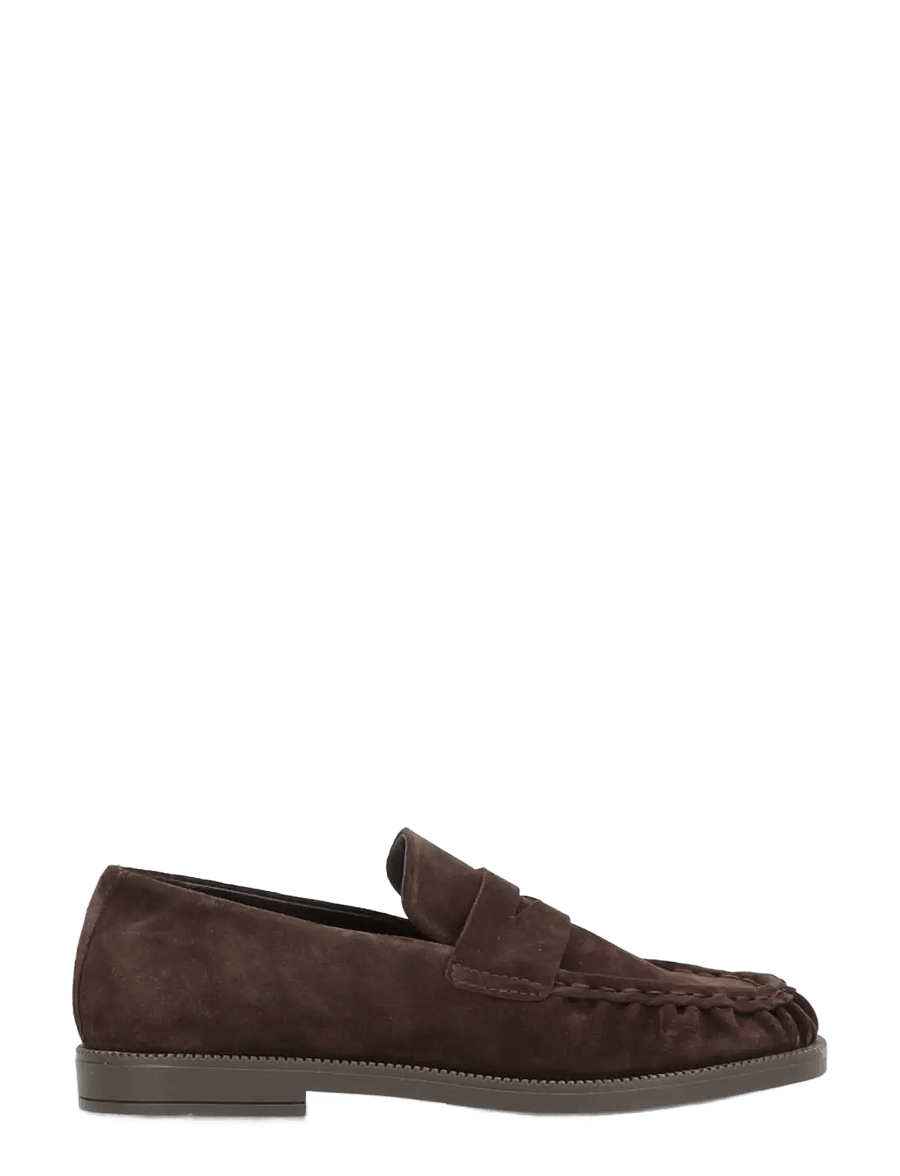 phenumb copenhagen - WHISPER WIDE Loafers Suede Shoes - modetrends - brown dark - 1