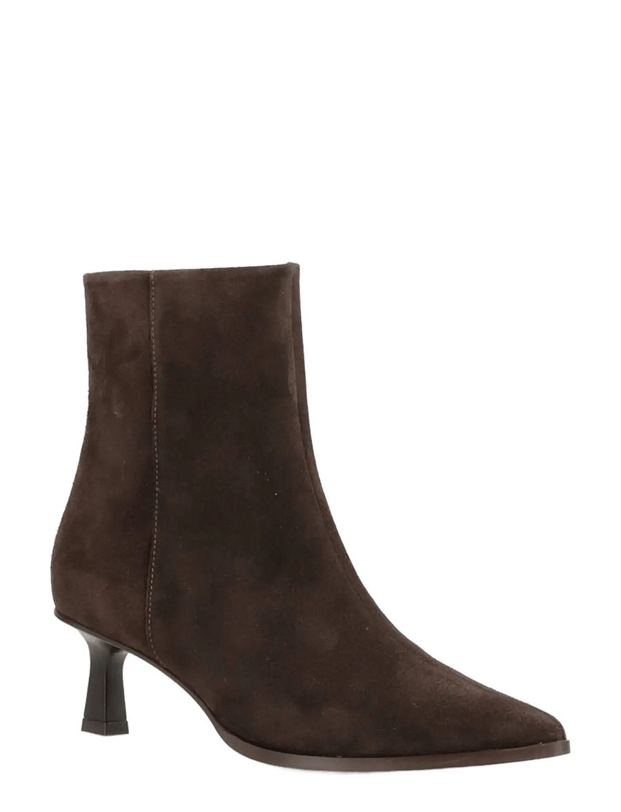 phenumb copenhagen - SIGNATURE Ankle Suede Boots - heeled ankle boots - noir cacao - 1
