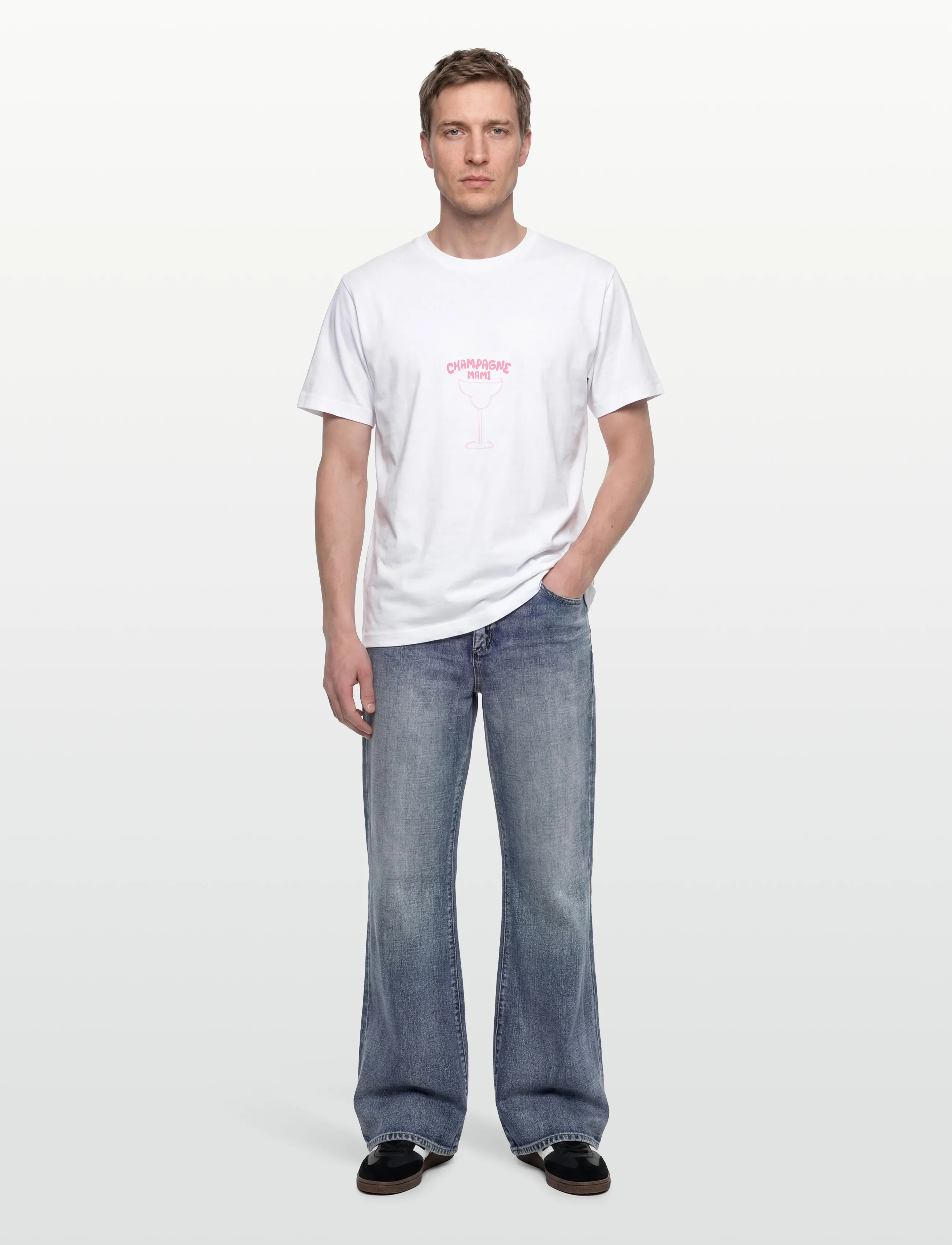 Pica Champagne Mami, XL, T-shirts, Weiß - Short-sleeved, Männerswear