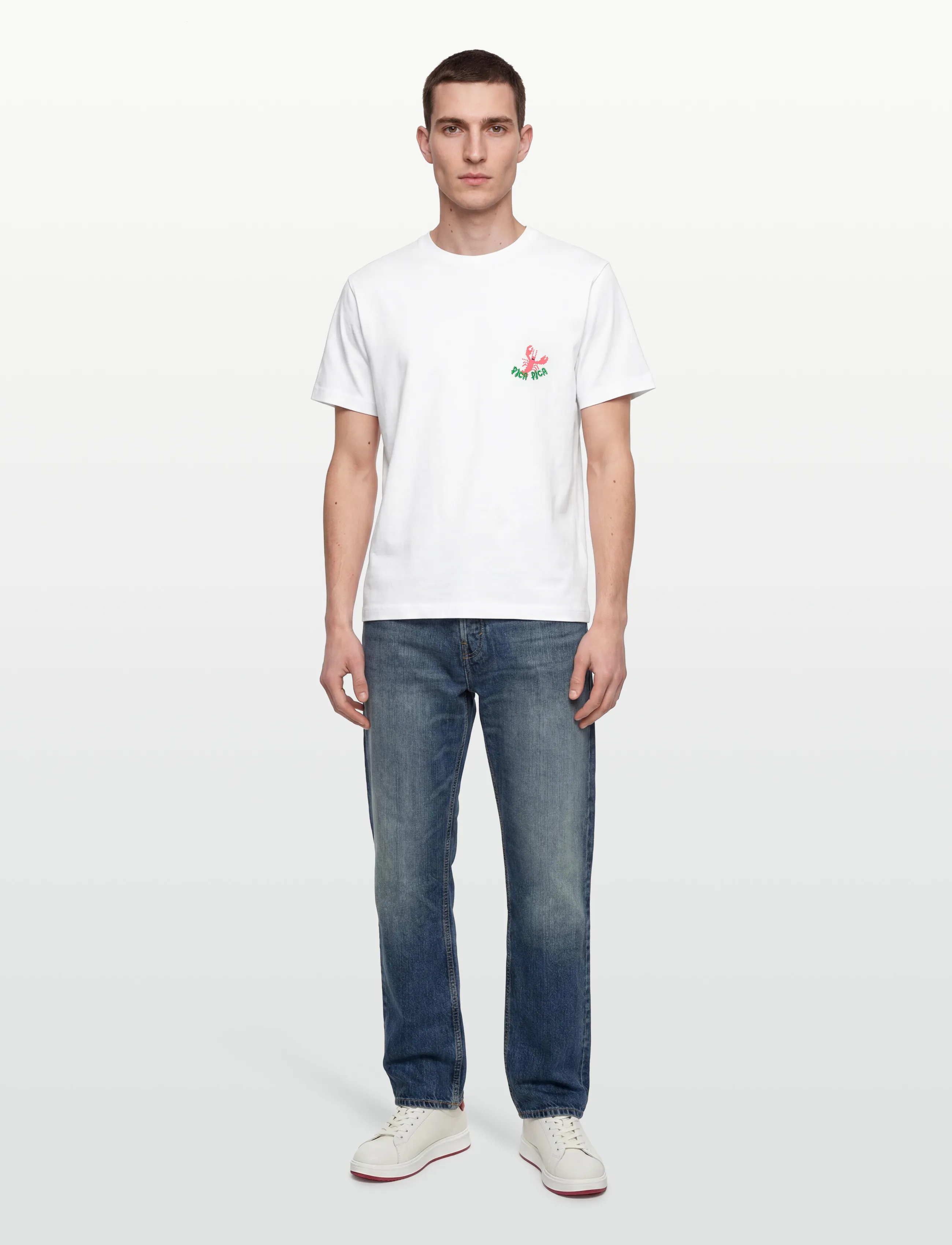 Pica Pica Langosteria Pica, S, White, T-Shirts > Kortærmede, Herre