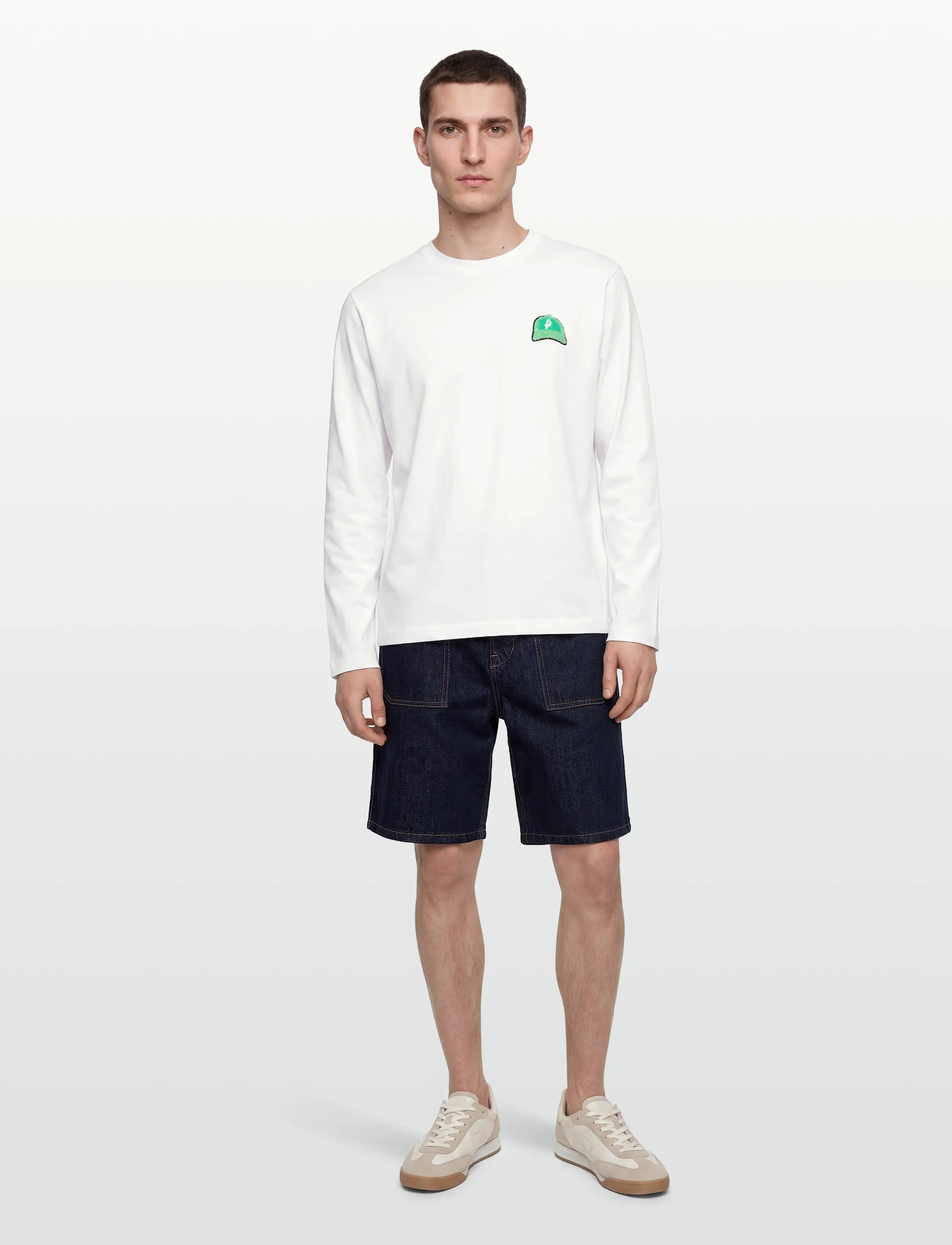 Pica Pica Bienvenido Pica, S, White, T-Shirts > Langærmede, Herre