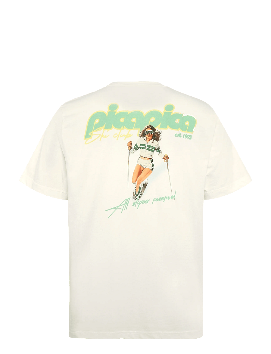 Pica Pica - ALL SLOPES RESERVED - lühikeste varrukatega t-särgid - creme white - 1