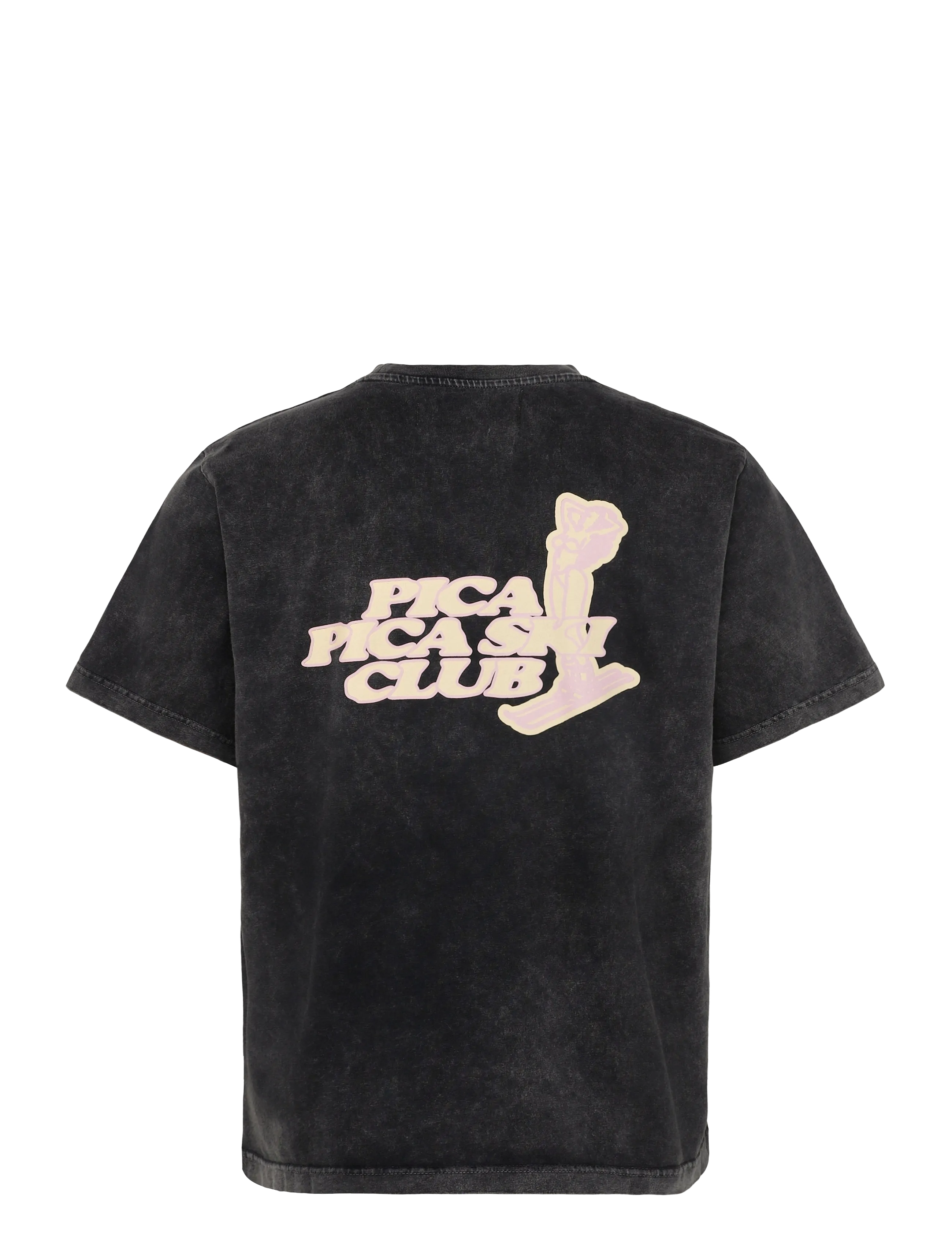 Pica Pica - PICA PICA SKI CLUB - short-sleeved t-shirts - washed black - 1