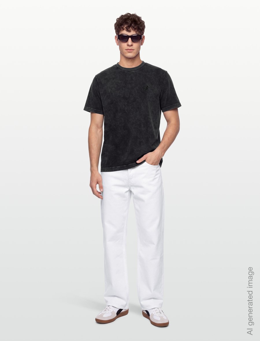 Pica Pica - PICA PICA SKI CLUB - kurzärmelige t-shirts - washed black - 0