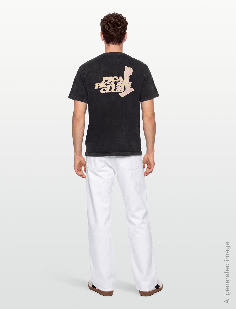 Pica Pica - PICA PICA SKI CLUB - kurzärmelige t-shirts - washed black - 4