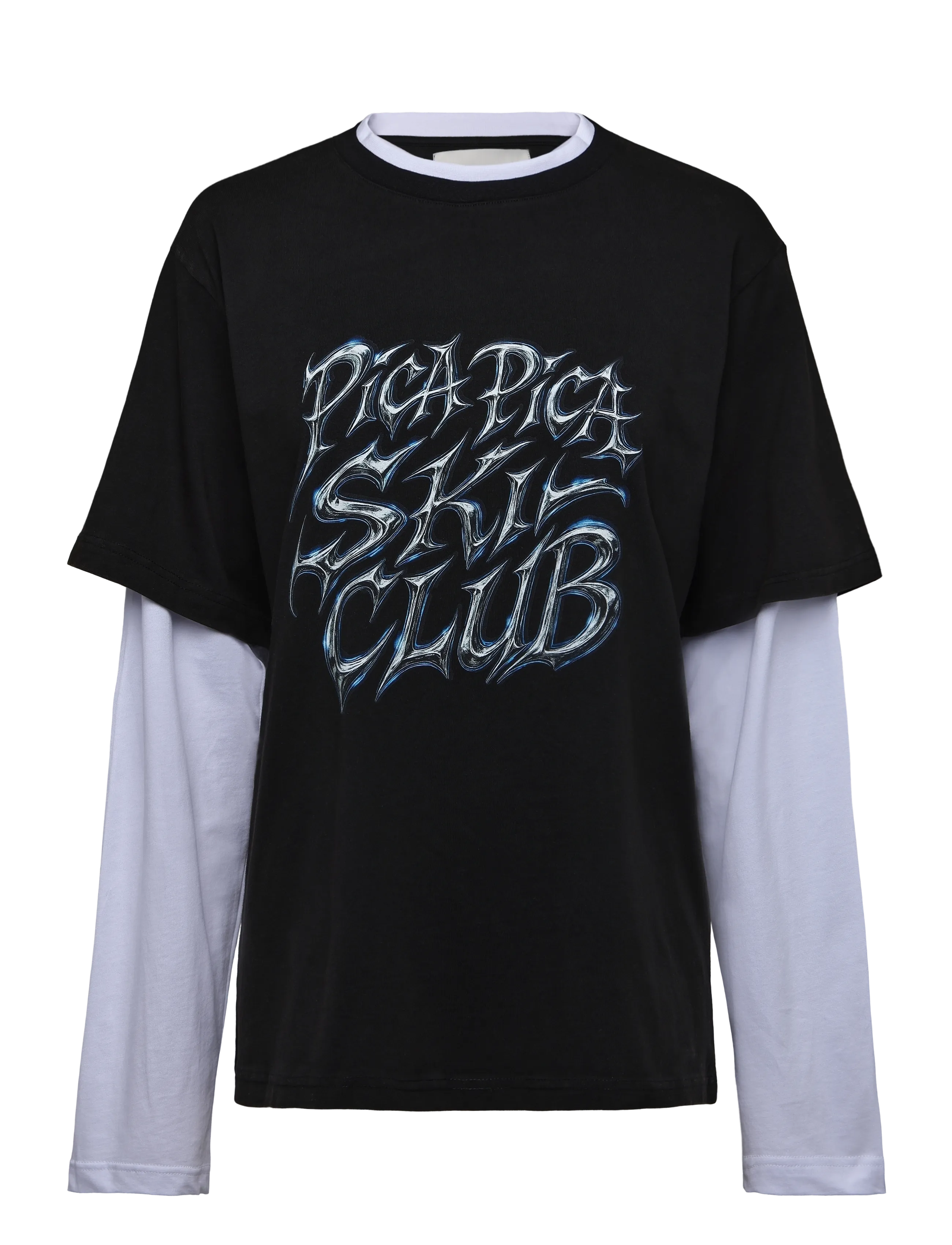 Pica Pica HEAVY METAL SKI CLUB - Kleidung - WASHED BLACK/WHITE / black