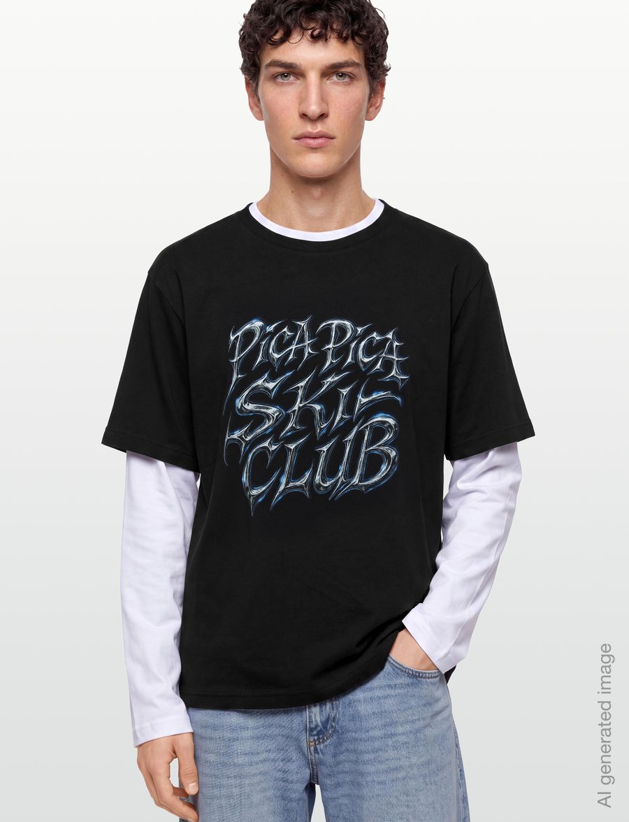 Pica Pica - HEAVY METAL SKI CLUB - langærmede t-shirts - washed black/white - 3