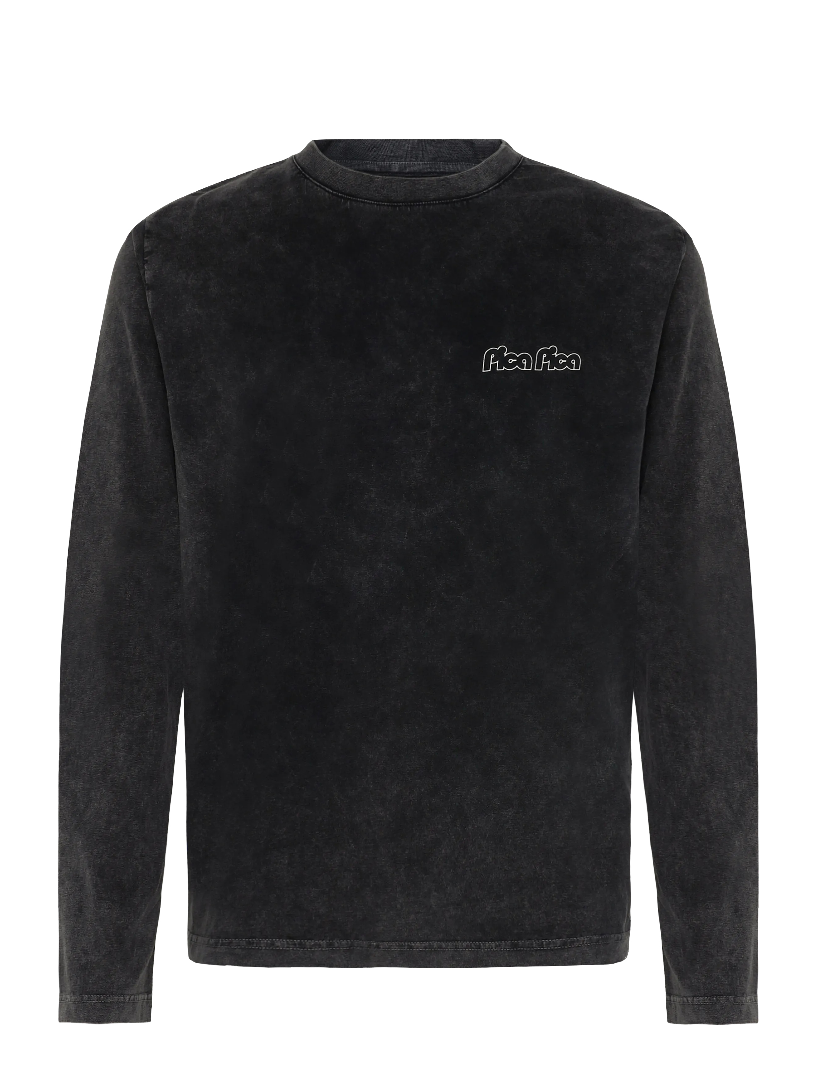 Pica Pica DOLOMITI SOCIAL CLUB LS - T-Shirts - WASHED BLACK / black