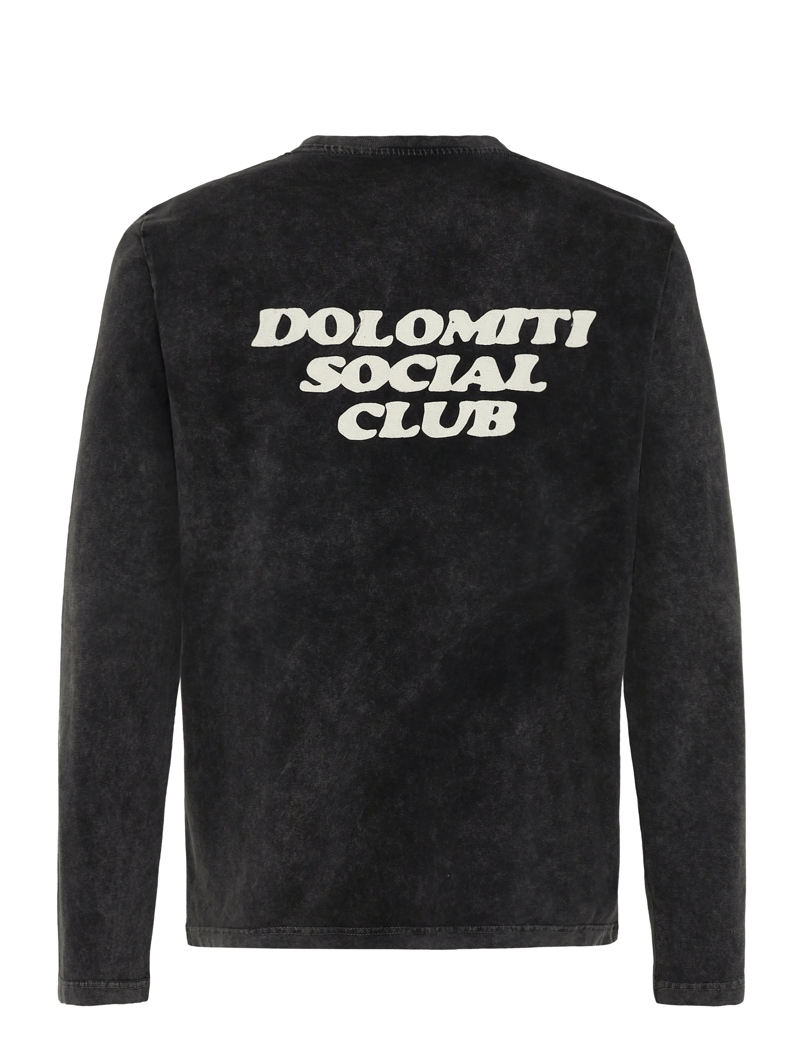 Pica Pica - DOLOMITI SOCIAL CLUB LS - long-sleeved t-shirts - washed black - 1