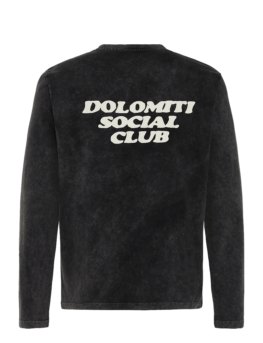 Pica Pica - DOLOMITI SOCIAL CLUB LS - langärmelige t-shirts - washed black - 1