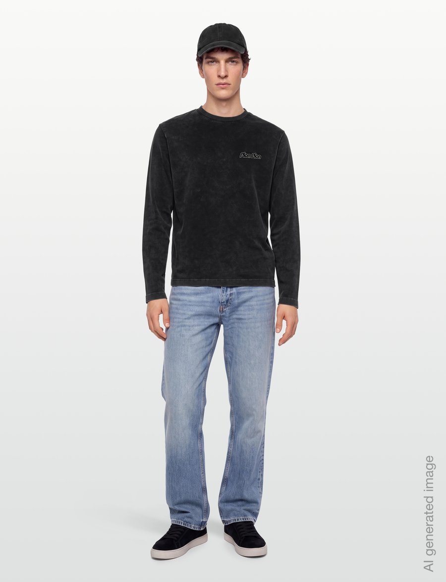 Pica Pica - DOLOMITI SOCIAL CLUB LS - langärmelige t-shirts - washed black - 0