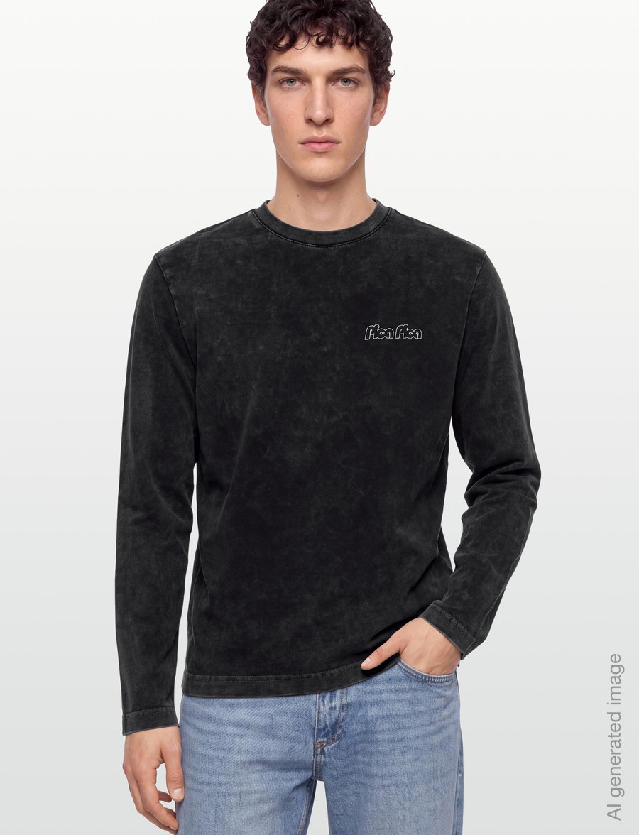 Pica Pica - DOLOMITI SOCIAL CLUB LS - langärmelige t-shirts - washed black - 3