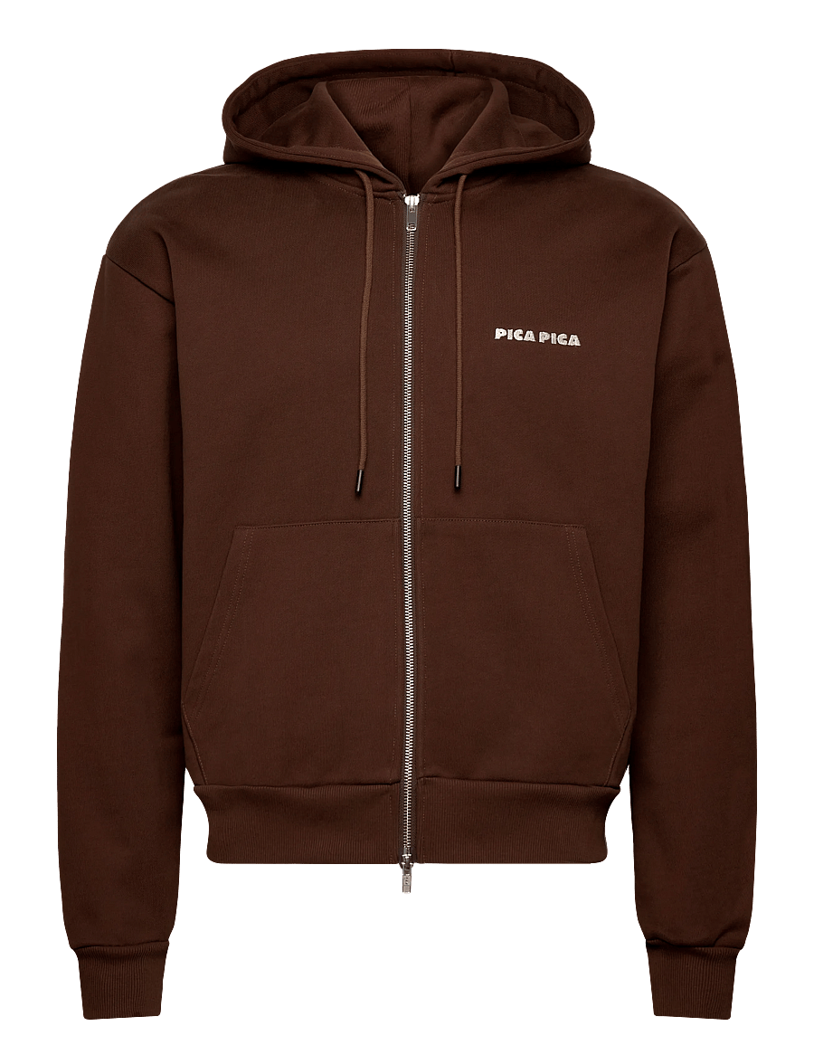 Pica Pica - MEHDI ZIP HOODIE - DSC - hoodies - espresso brown - 0