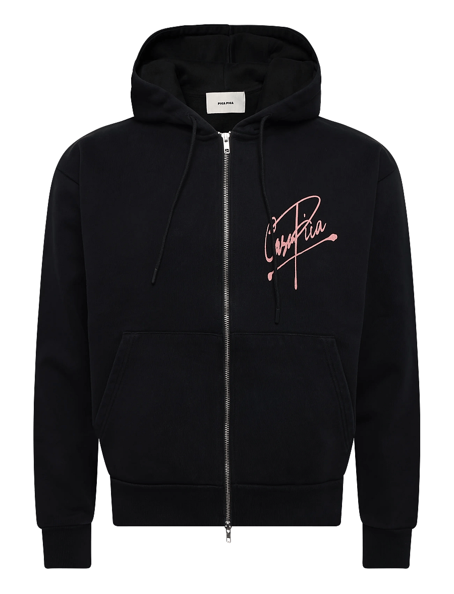 Pica Pica - MEHDI ZIP HOODIE - DICES - kapuutsiga pusad - washed black - 0