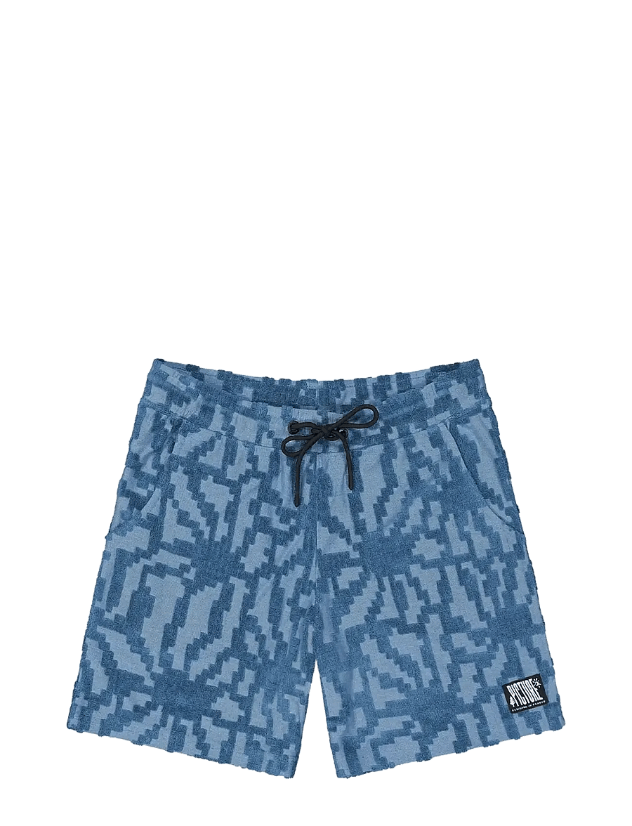 PICTURE ORGANIC CLOTHING - SPONGY SHORTS - friluftsshorts - a blue flower embossed - 0