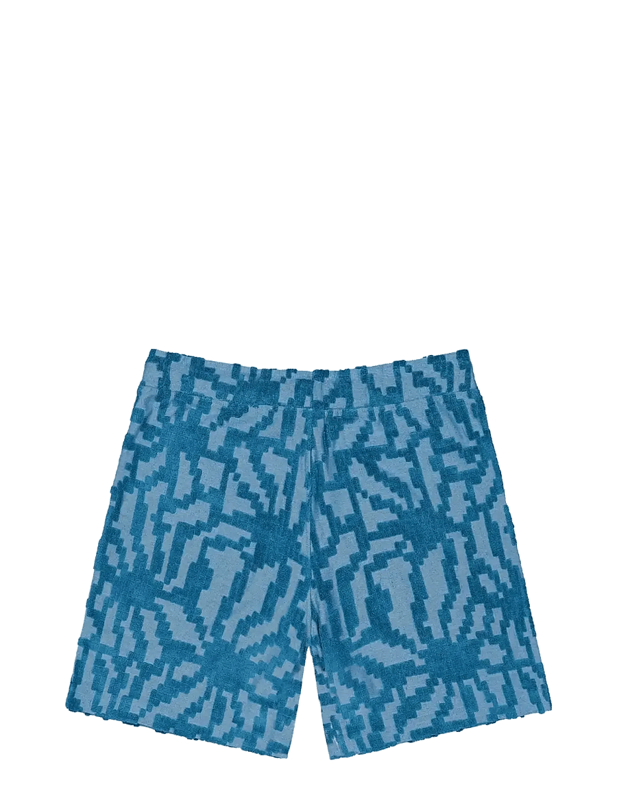 PICTURE ORGANIC CLOTHING - SPONGY SHORTS - friluftsshorts - a blue flower embossed - 1