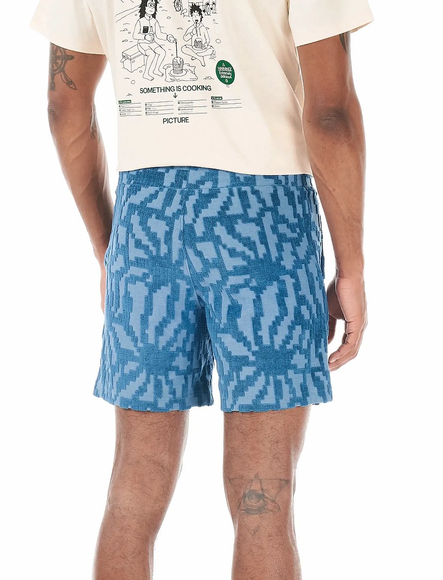 PICTURE ORGANIC CLOTHING - SPONGY SHORTS - friluftsshorts - a blue flower embossed - 3