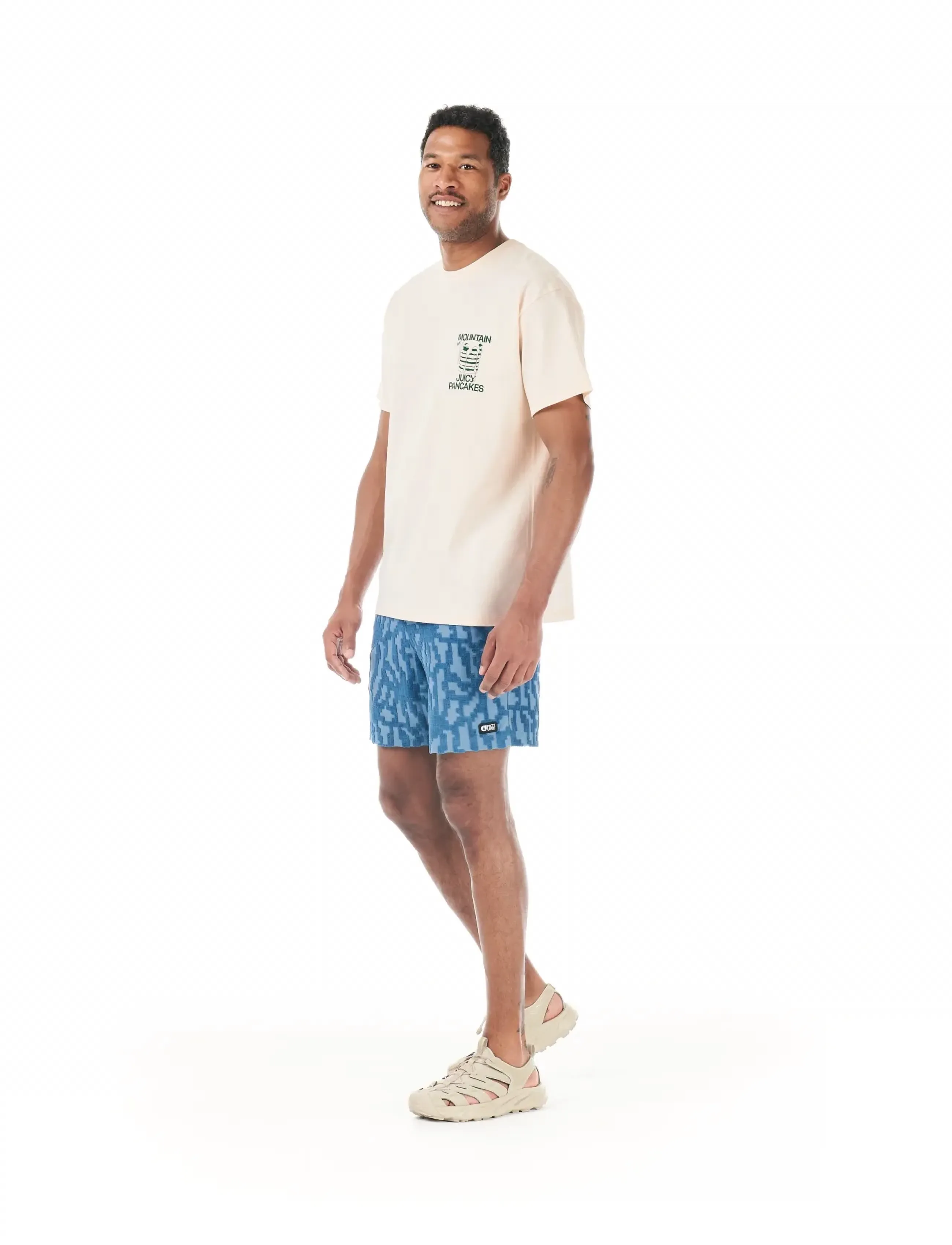 PICTURE ORGANIC CLOTHING - SPONGY SHORTS - friluftsshorts - a blue flower embossed - 4