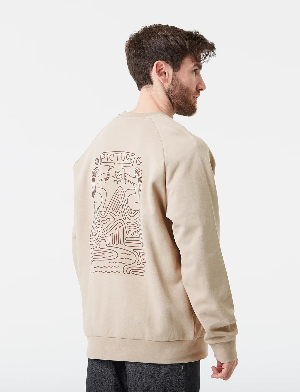 PICTURE ORGANIC CLOTHING - TERRA CREW - Överdelar - a plaza taupe - 4