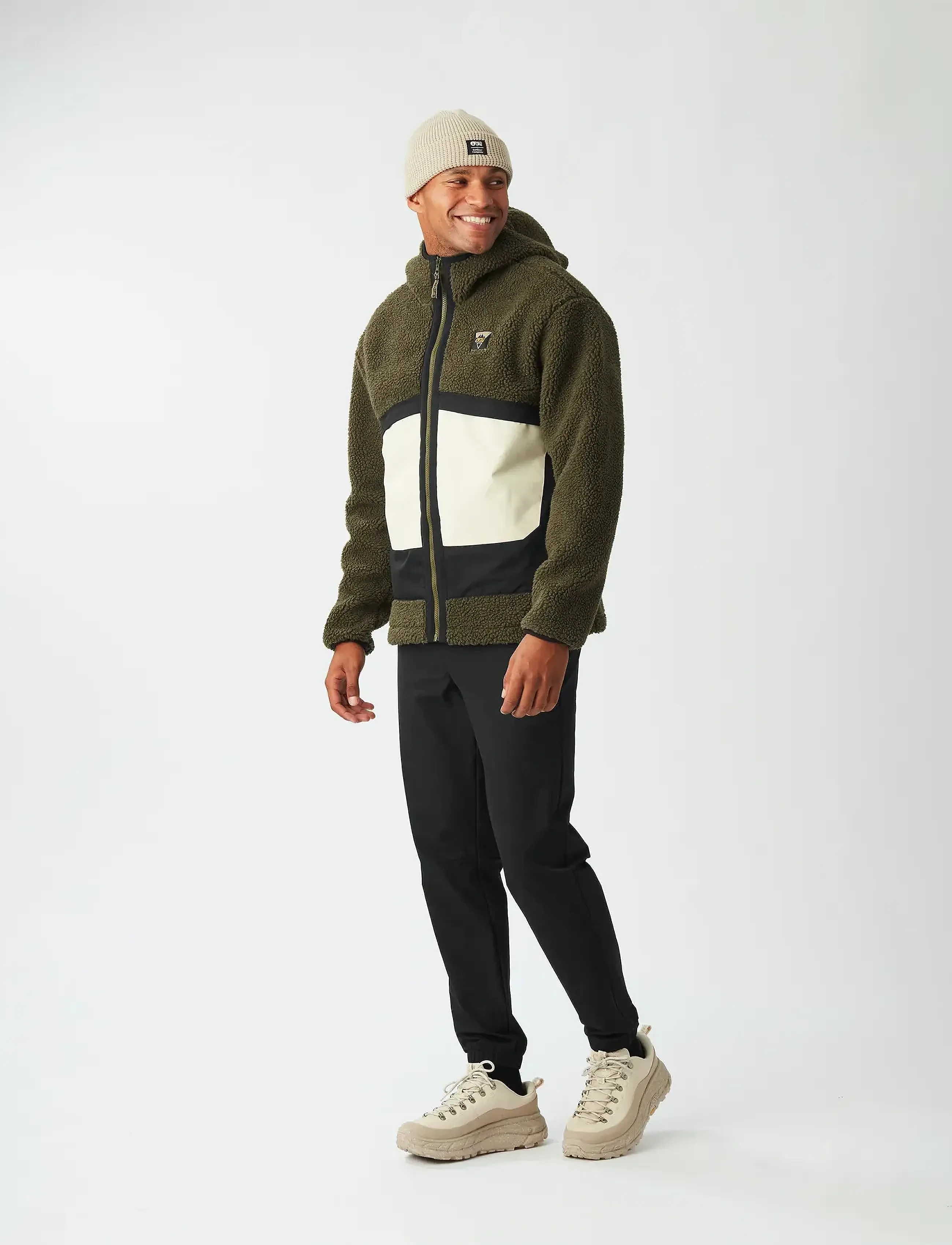 PICTURE ORGANIC CLOTHING - PMBTON ZIP HOODIE - vestes de printemps - a tobacco black - 4