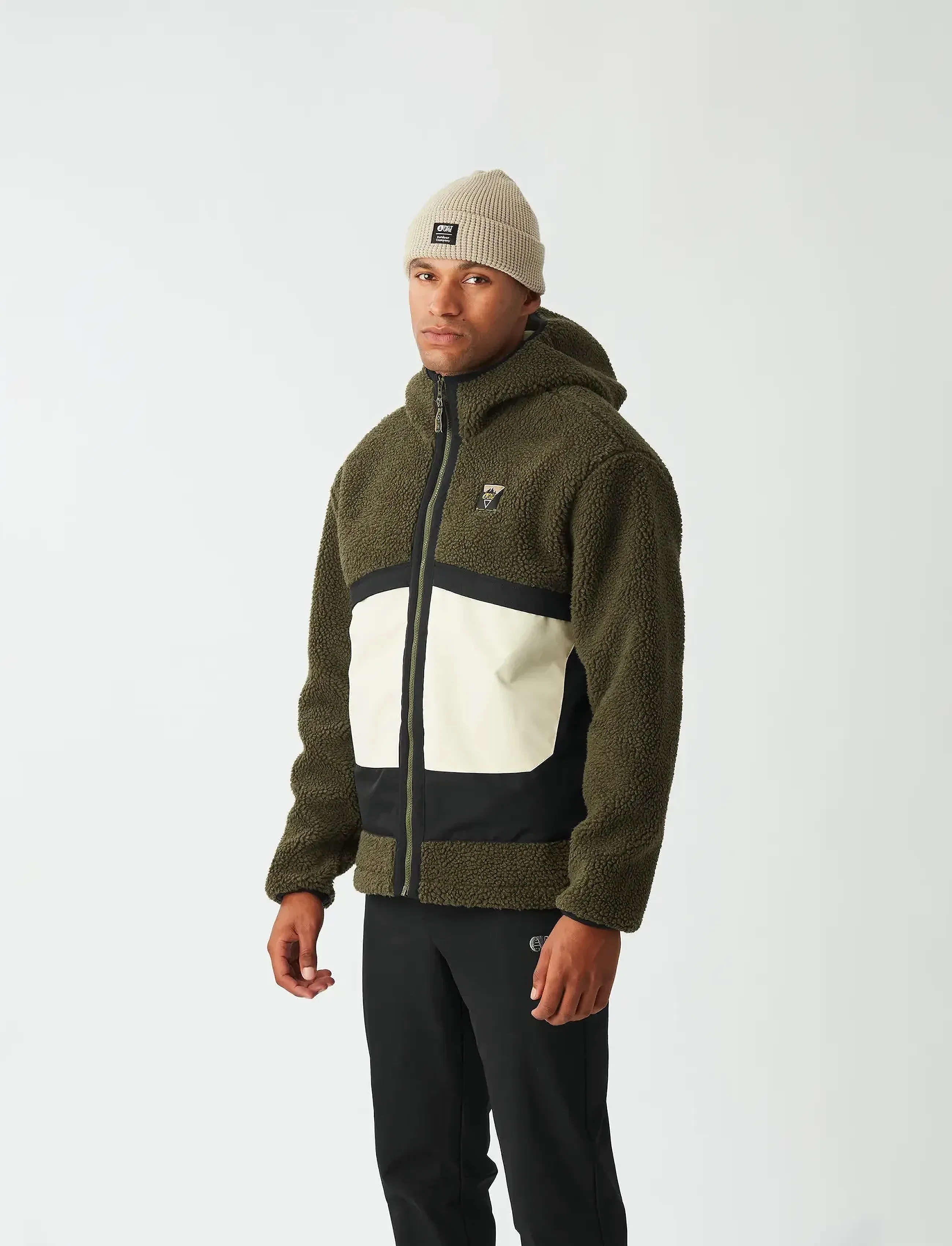 PICTURE ORGANIC CLOTHING - PMBTON ZIP HOODIE - vestes de printemps - a tobacco black - 3