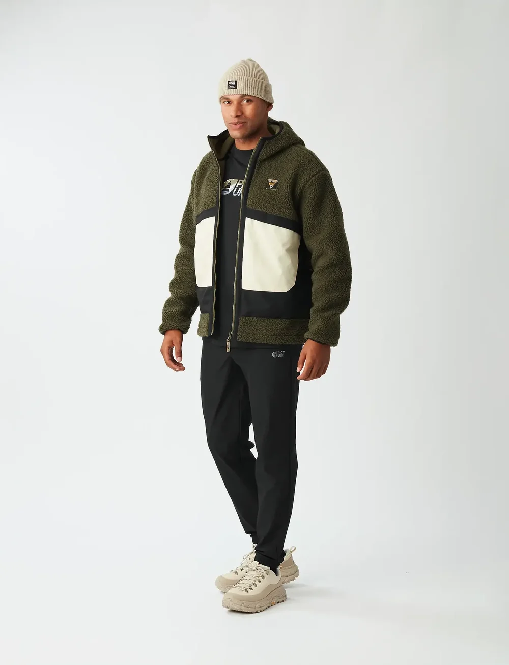 PICTURE ORGANIC CLOTHING - PMBTON ZIP HOODIE - herbstjacken - a tobacco black - 5