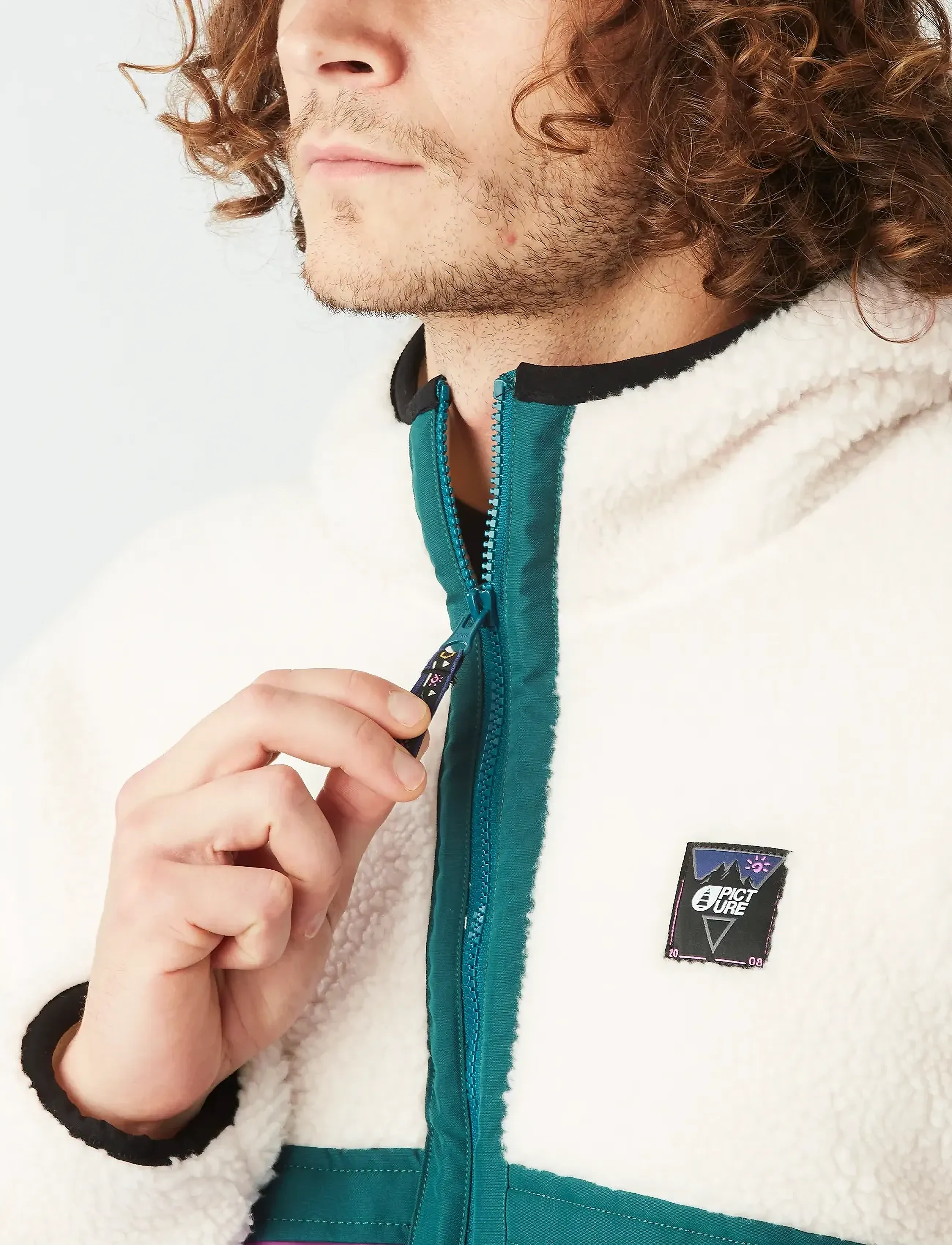 PICTURE ORGANIC CLOTHING - PMBTON ZIP HOODIE - vårjackor - b tofu deep water - 4