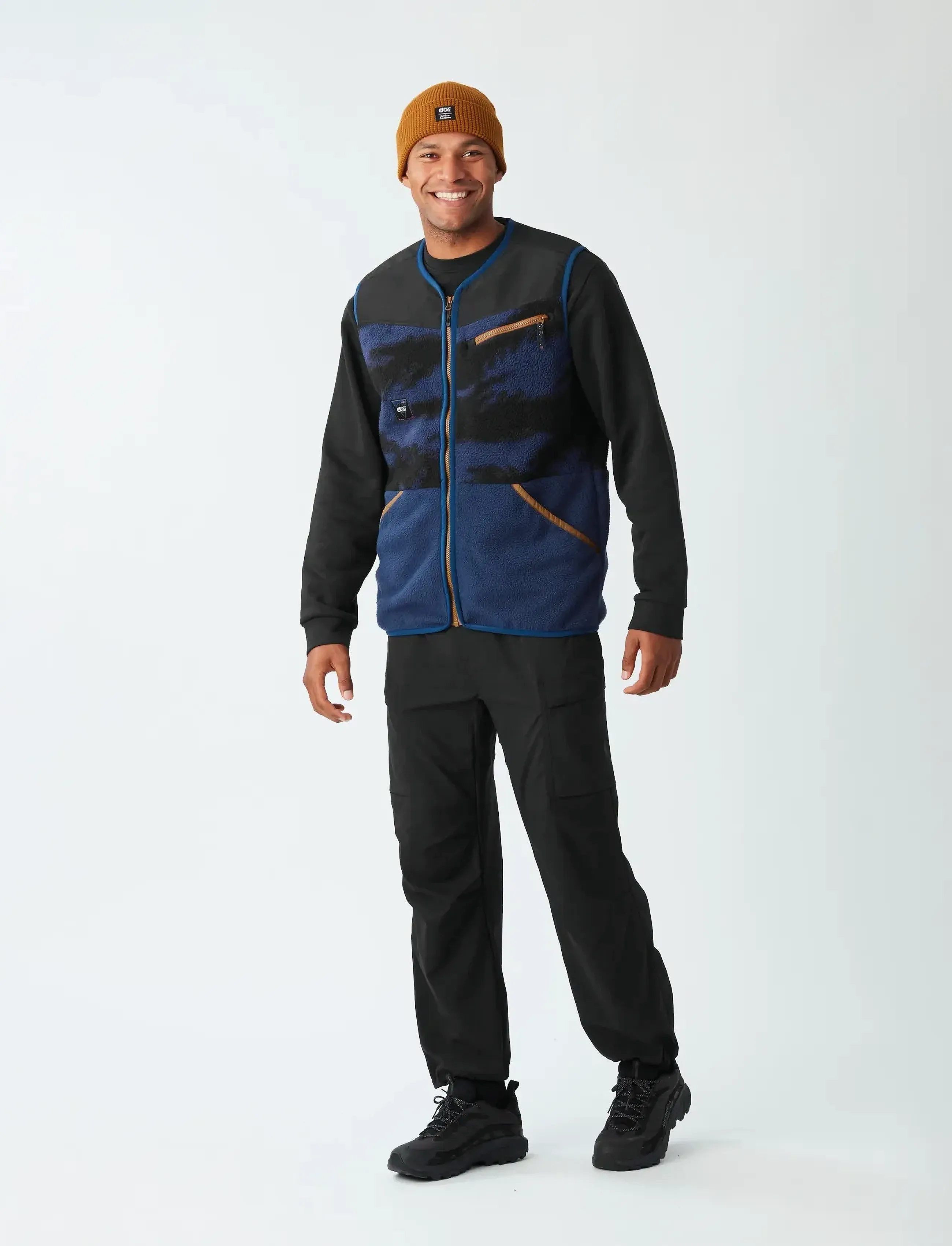 PICTURE ORGANIC CLOTHING - GAMVIK FLEECE VEST - kamizelki - a patriot blue retro fusi - 4