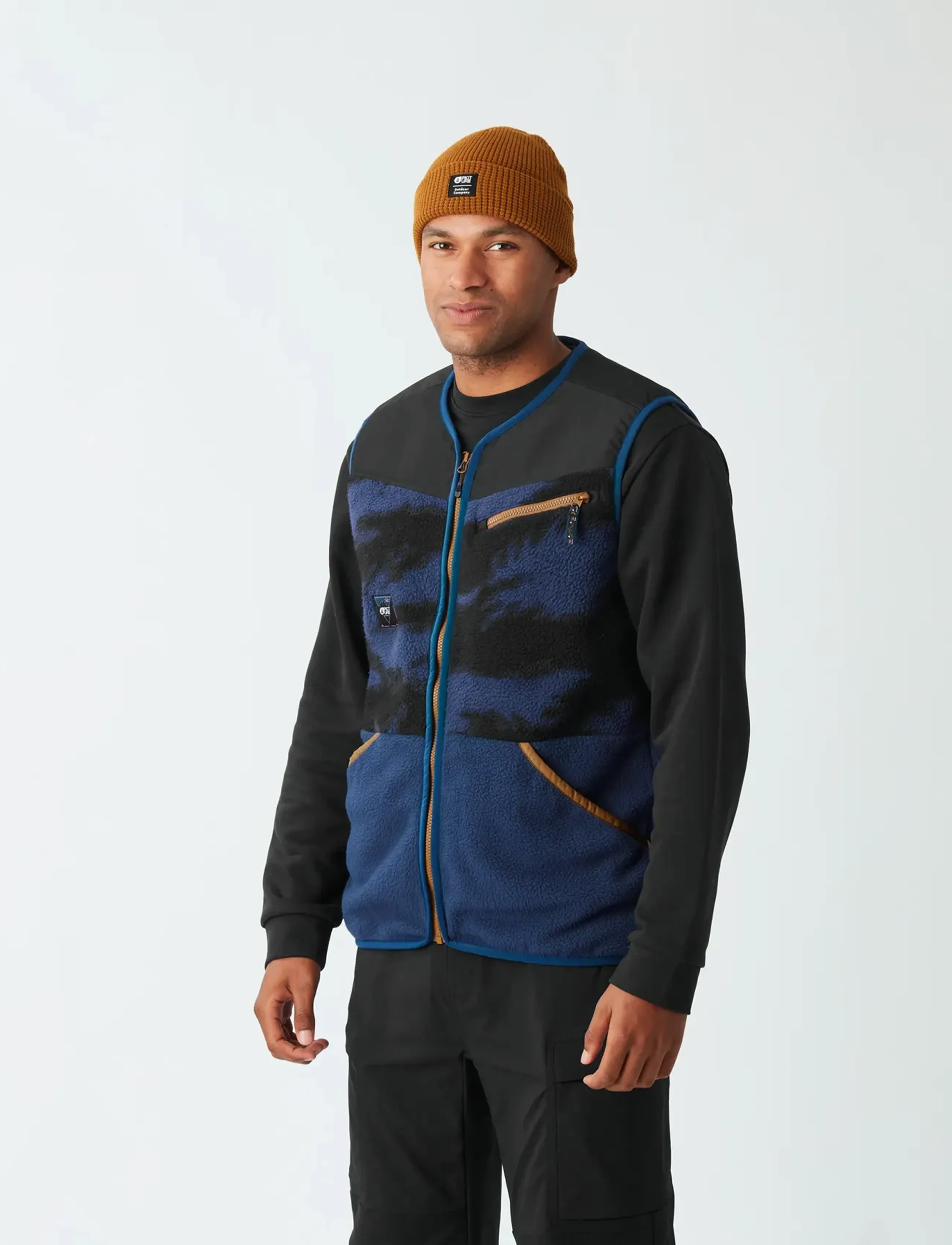 PICTURE ORGANIC CLOTHING - GAMVIK FLEECE VEST - kamizelki - a patriot blue retro fusi - 5