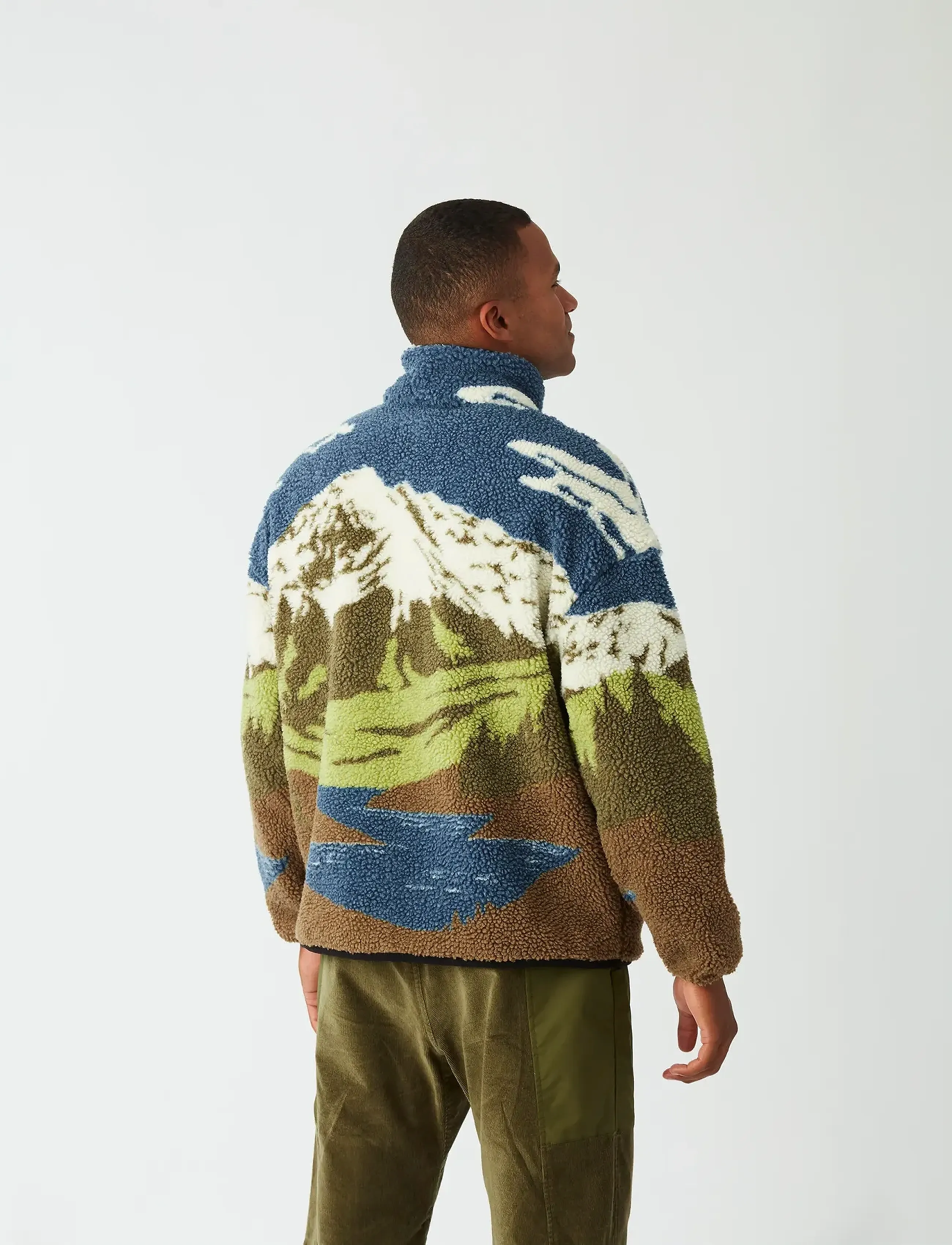 PICTURE ORGANIC CLOTHING - HAFDALS ZIP FLEECE - polaires et couches intermédiaires - a cloudy landsc sherpa m - 4