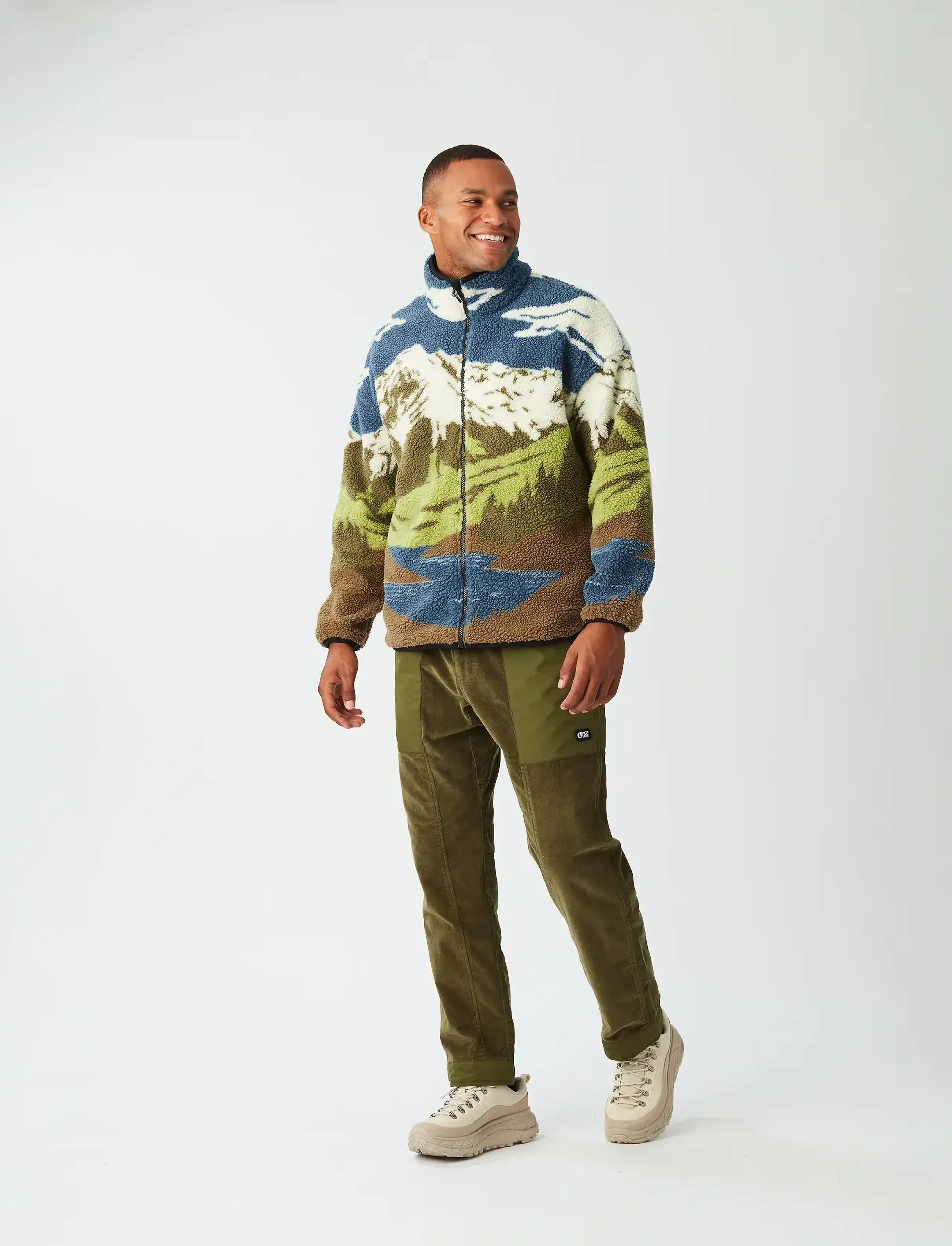 PICTURE ORGANIC CLOTHING - HAFDALS ZIP FLEECE - polaires et couches intermédiaires - a cloudy landsc sherpa m - 5