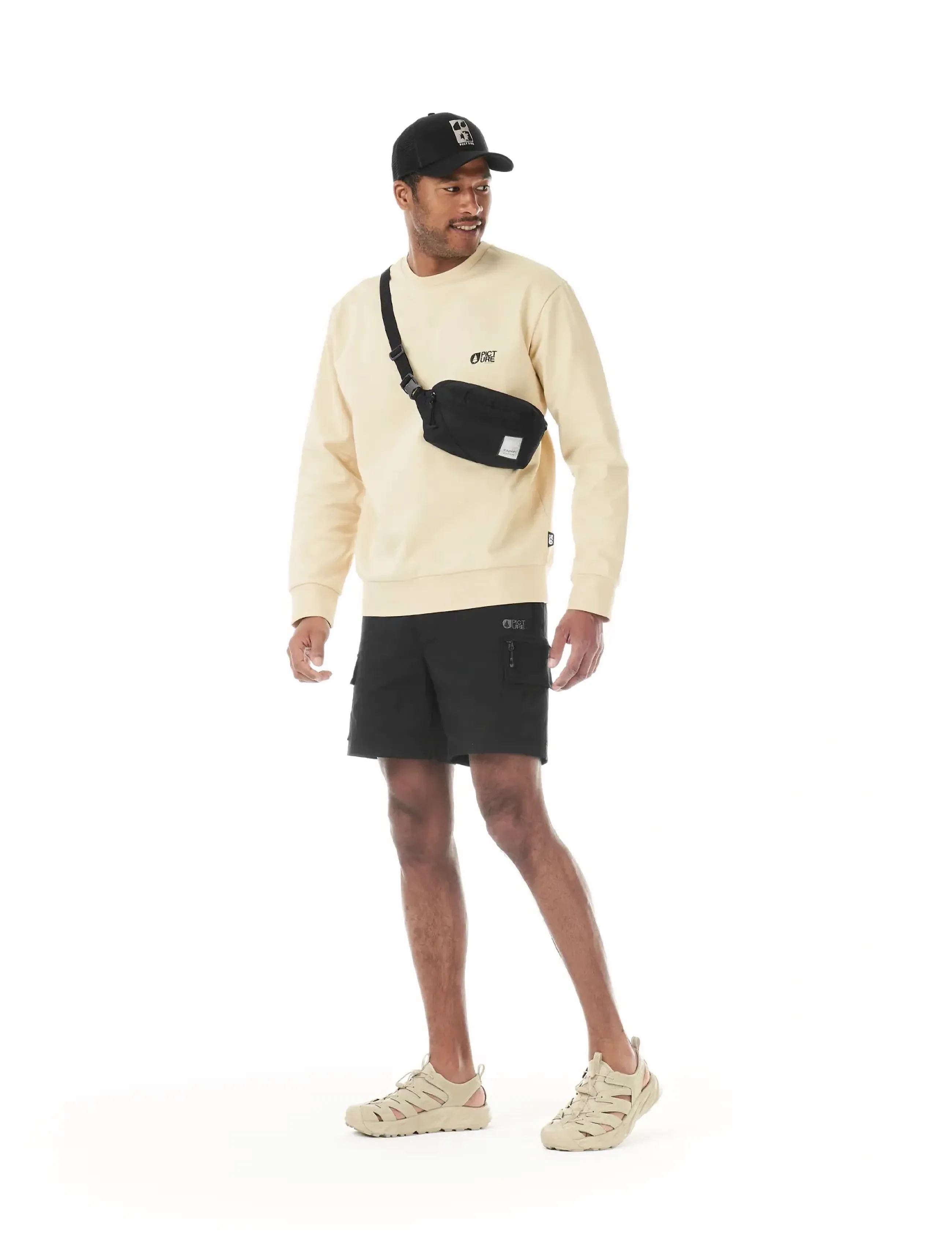 PICTURE ORGANIC CLOTHING Shakay Crew, Mænd, Crewneck Sweatshirt, Cream, Str: M