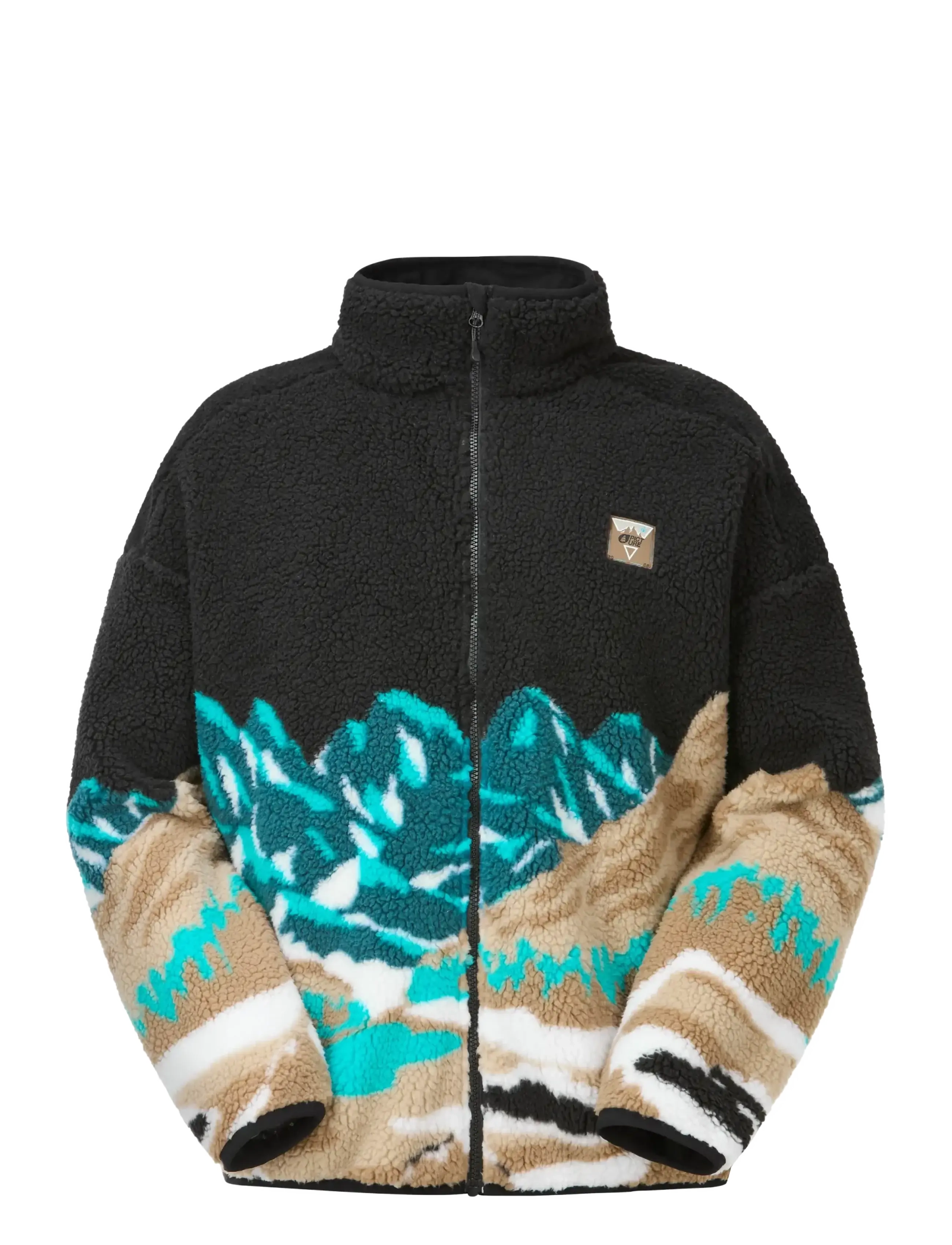 PICTURE ORGANIC CLOTHING HAFDALS ZIP FLEECE - PICTURE ORGANIC CLOTHING - PURE CASHMERE / black