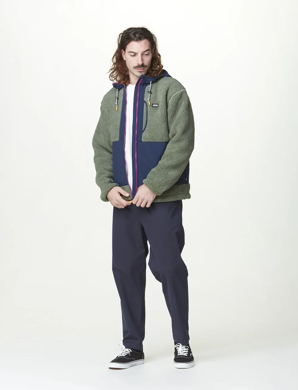PICTURE ORGANIC CLOTHING - PEMBERTON ZIP FLEECE - fleece & midlayer - green spray dark blue - 3