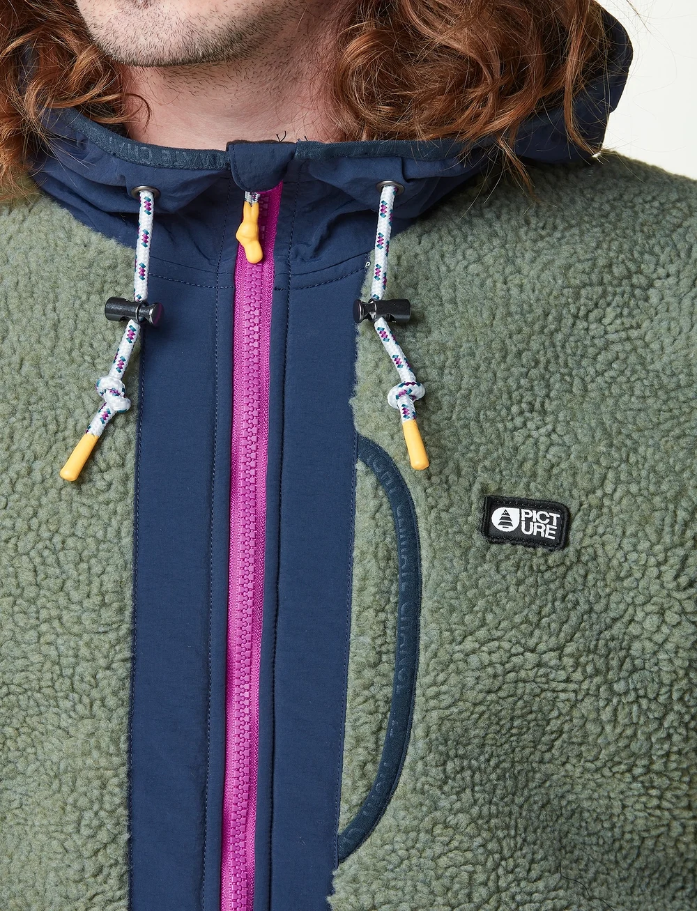 PICTURE ORGANIC CLOTHING - PEMBERTON ZIP FLEECE - fleece & midlayer - green spray dark blue - 5