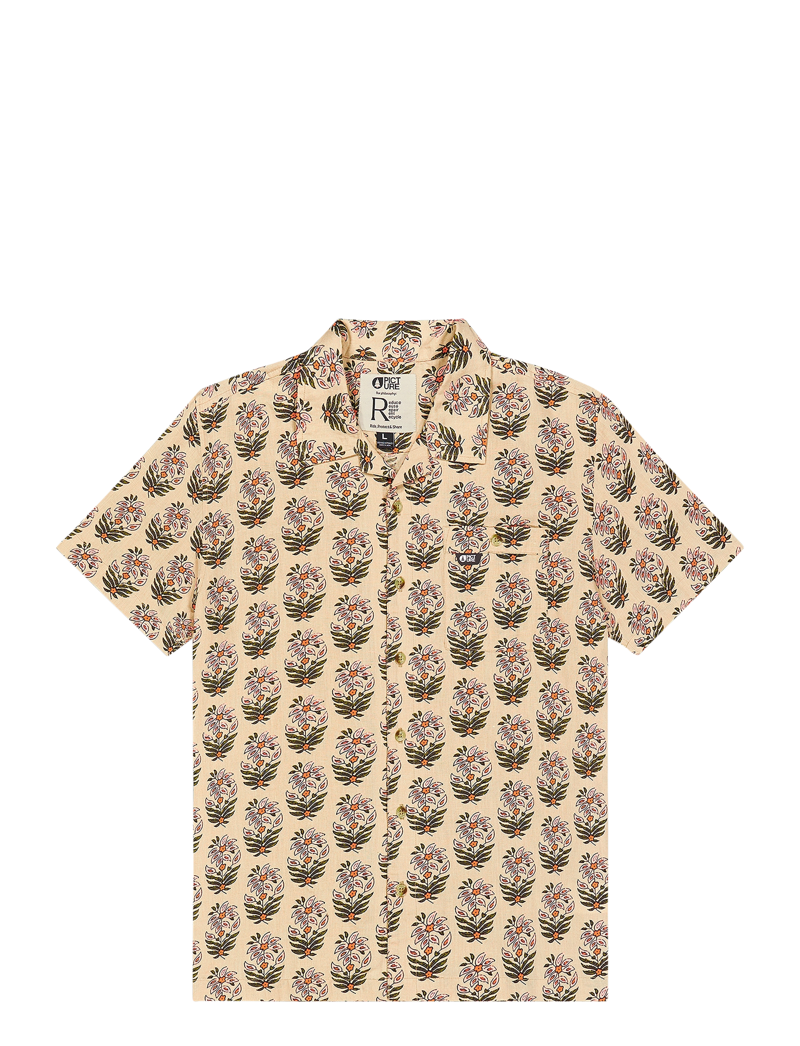 PICTURE ORGANIC CLOTHING MOKARA SHIRT - Deals - A PISTIL PRINT / beige