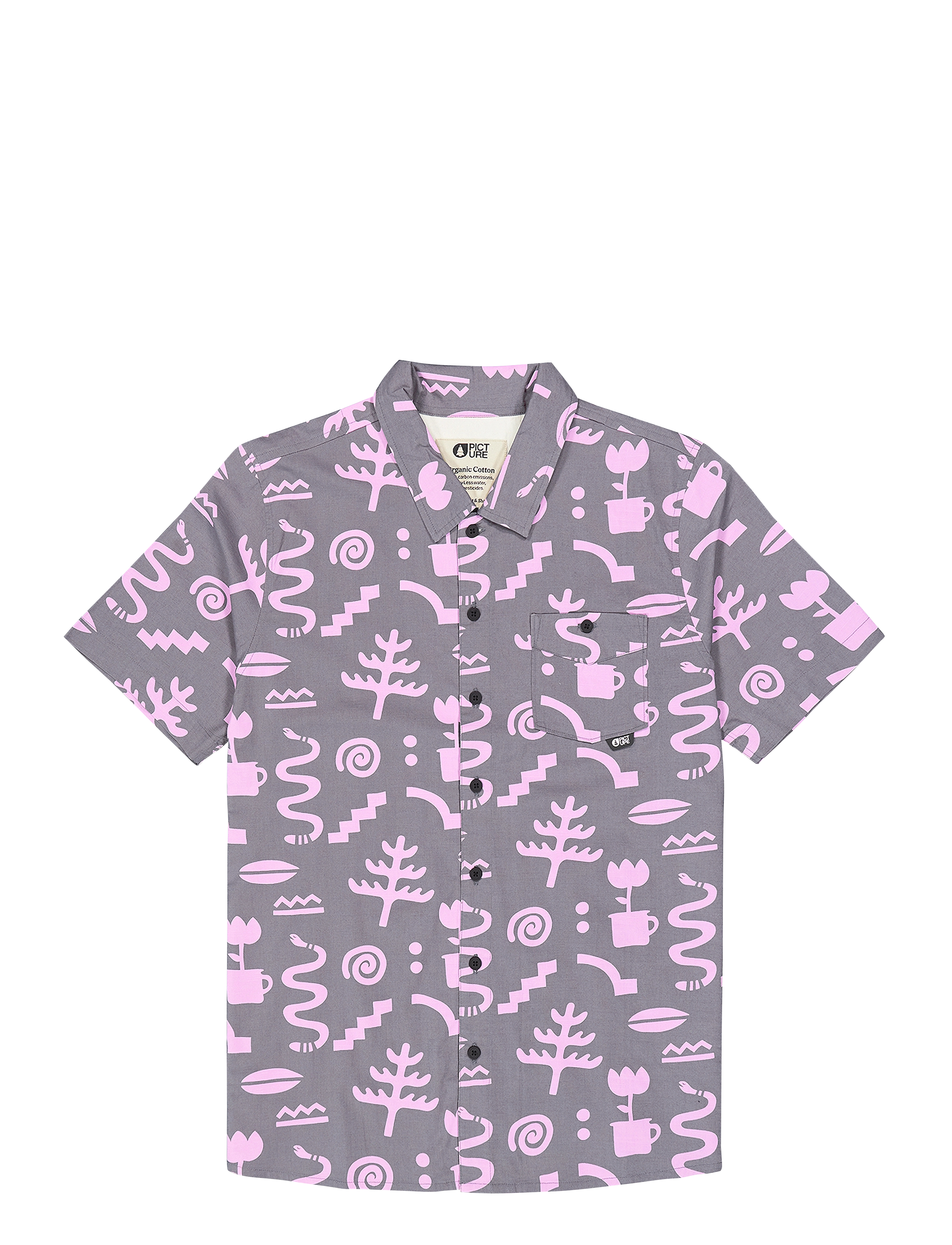 PICTURE ORGANIC CLOTHING Mataikona Ss Shirt Lila - S - Herren