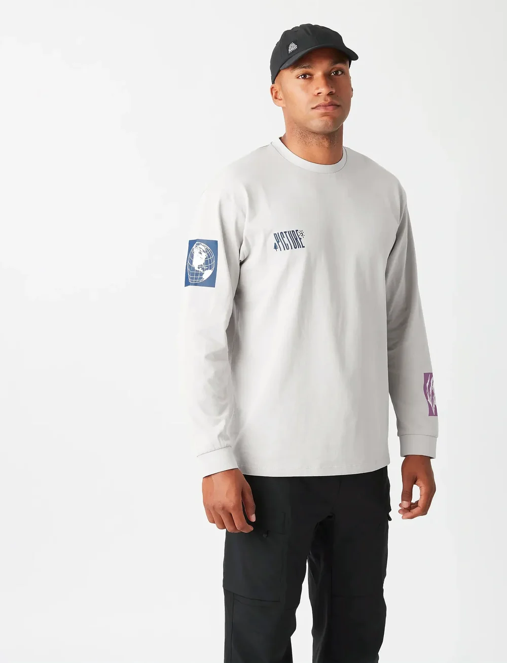 PICTURE ORGANIC CLOTHING - KAWA LS TEE - pikkade varrukatega alussärgid - a vapor grey - 4