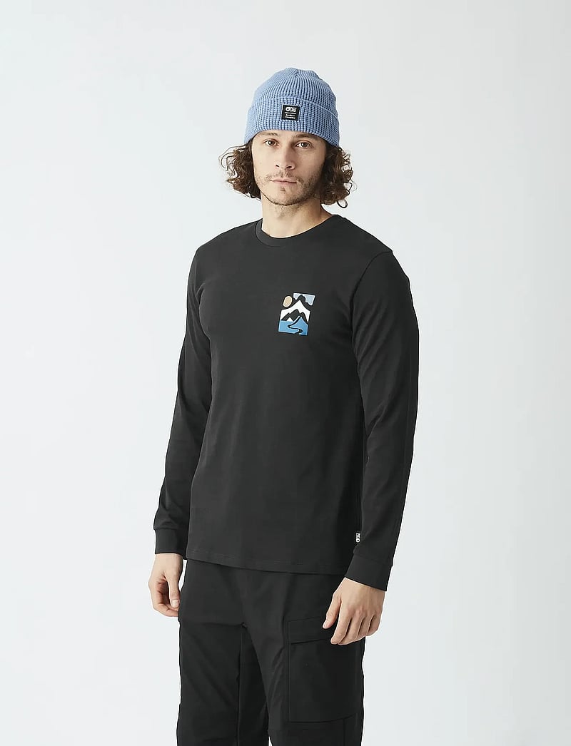 PICTURE ORGANIC CLOTHING - KENOMA LS TEE - långärmade tröjor - b black - 4