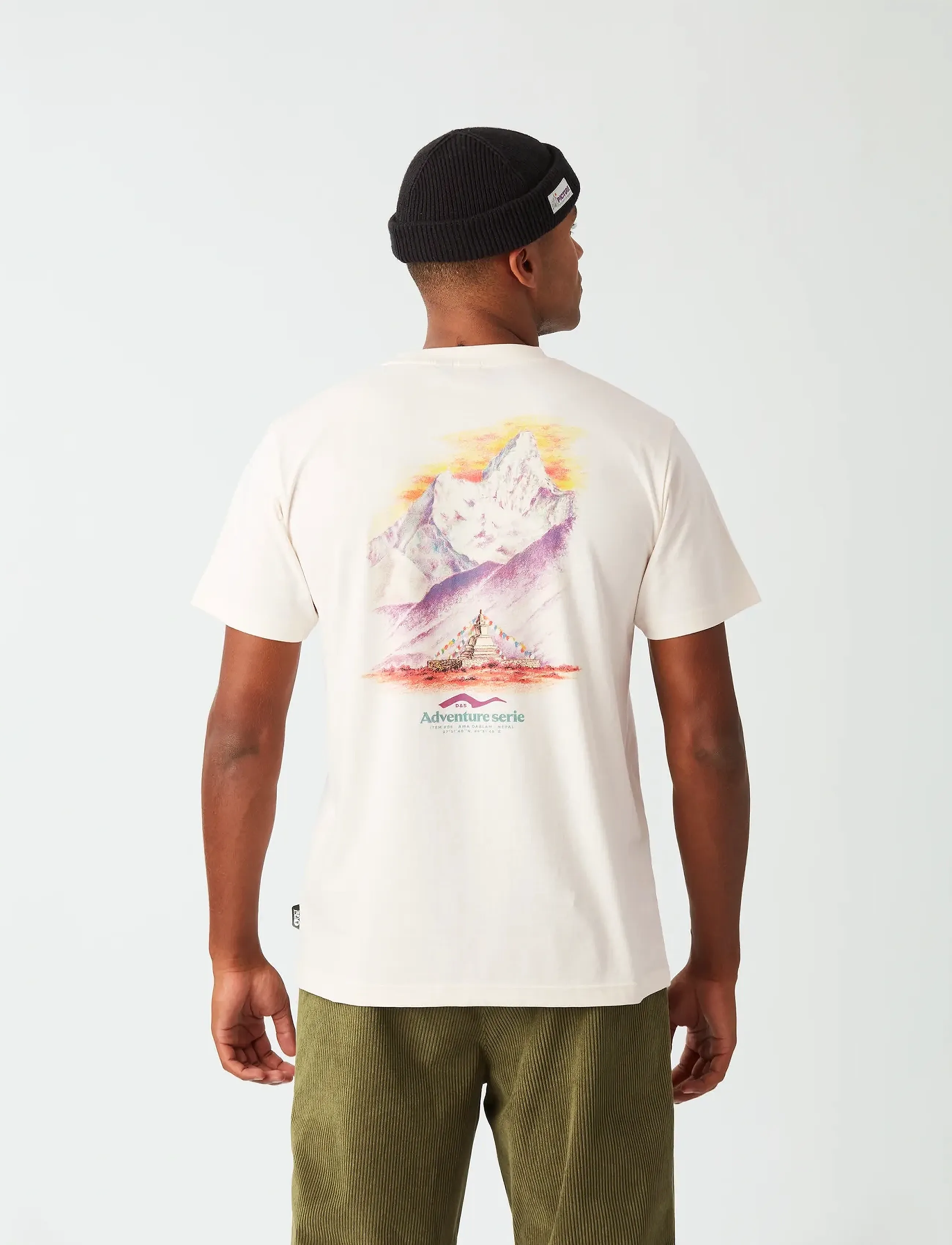 PICTURE ORGANIC CLOTHING D&S NEPAL TEE - Kurzärmelig - A NATURAL WHITE / cream