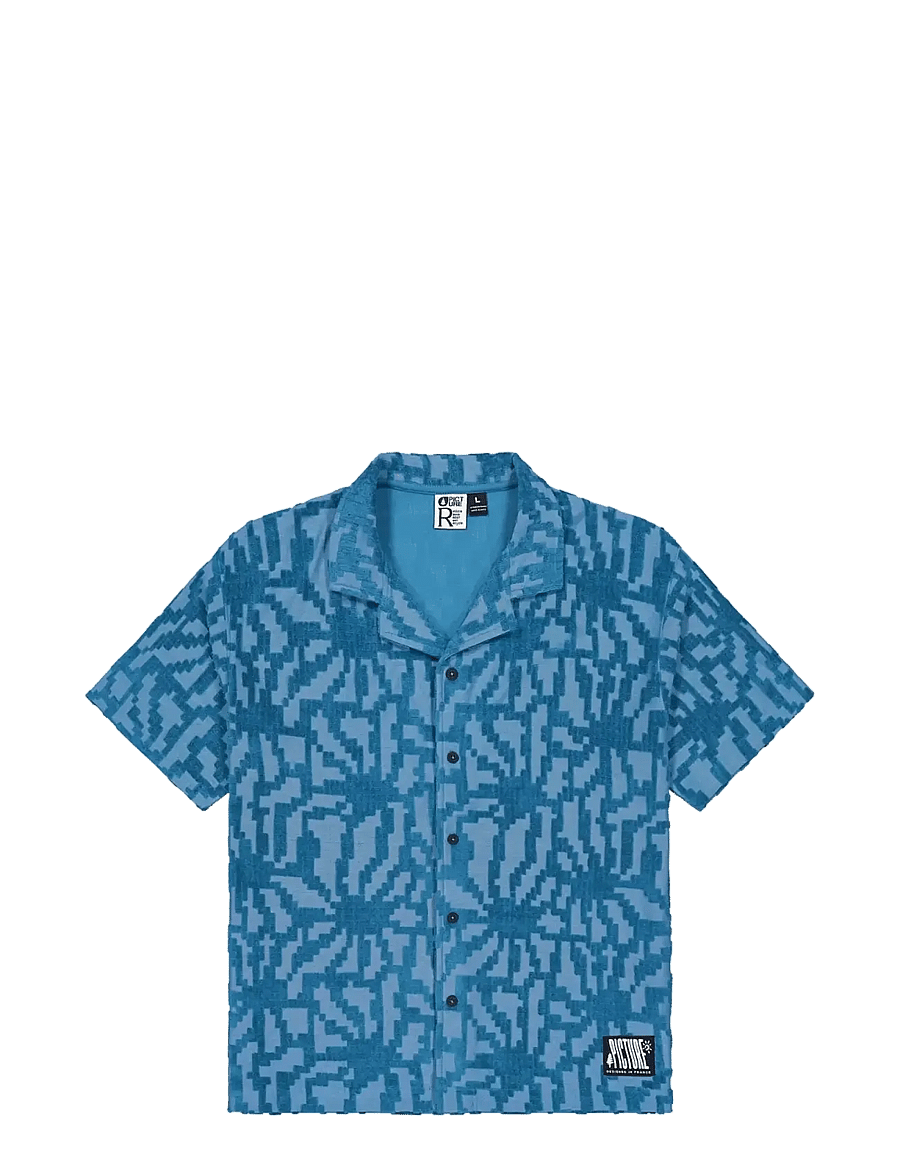PICTURE ORGANIC CLOTHING - SPONGY SHIRT - tops & t-shirts - a blue flower embossed - 1