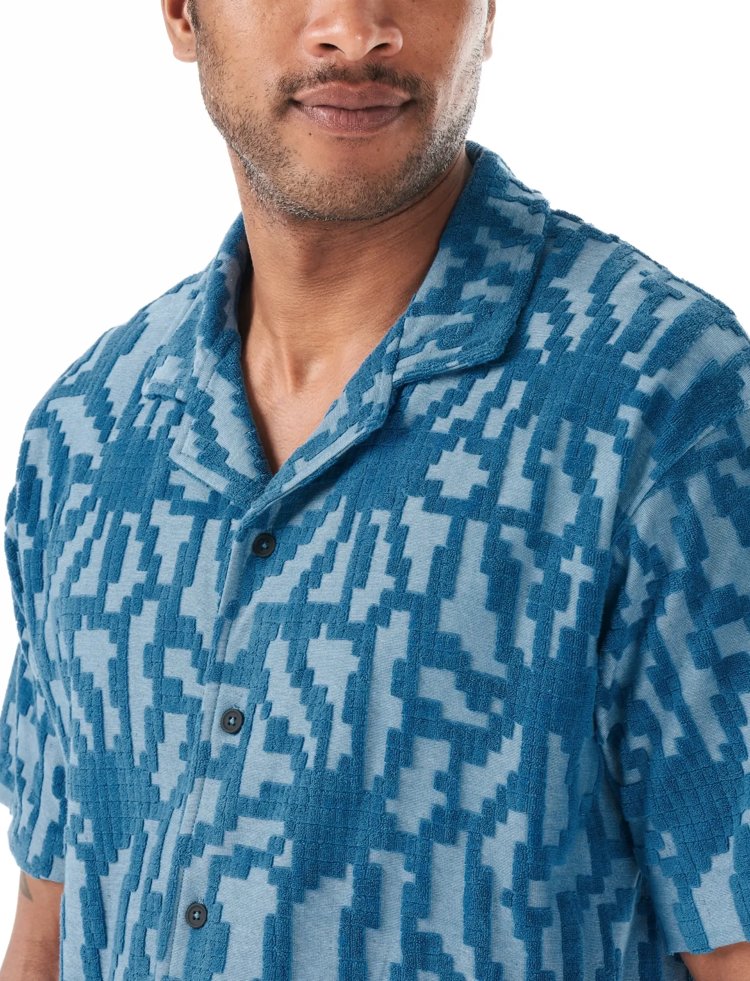 PICTURE ORGANIC CLOTHING - SPONGY SHIRT - toppe & t-shirts - a blue flower embossed - 5