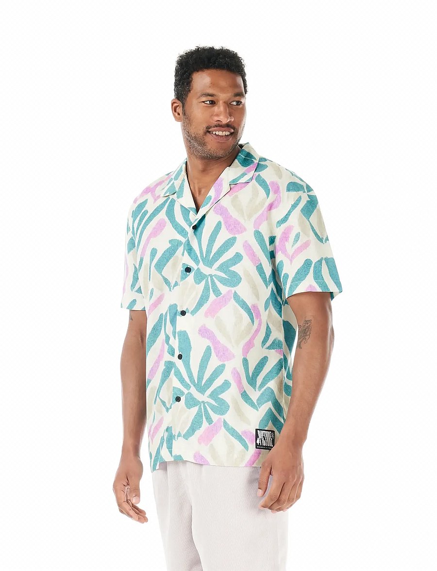 PICTURE ORGANIC CLOTHING - MAREEBA PRINTED SHIRT - toppe & t-shirts - a saka print - 0
