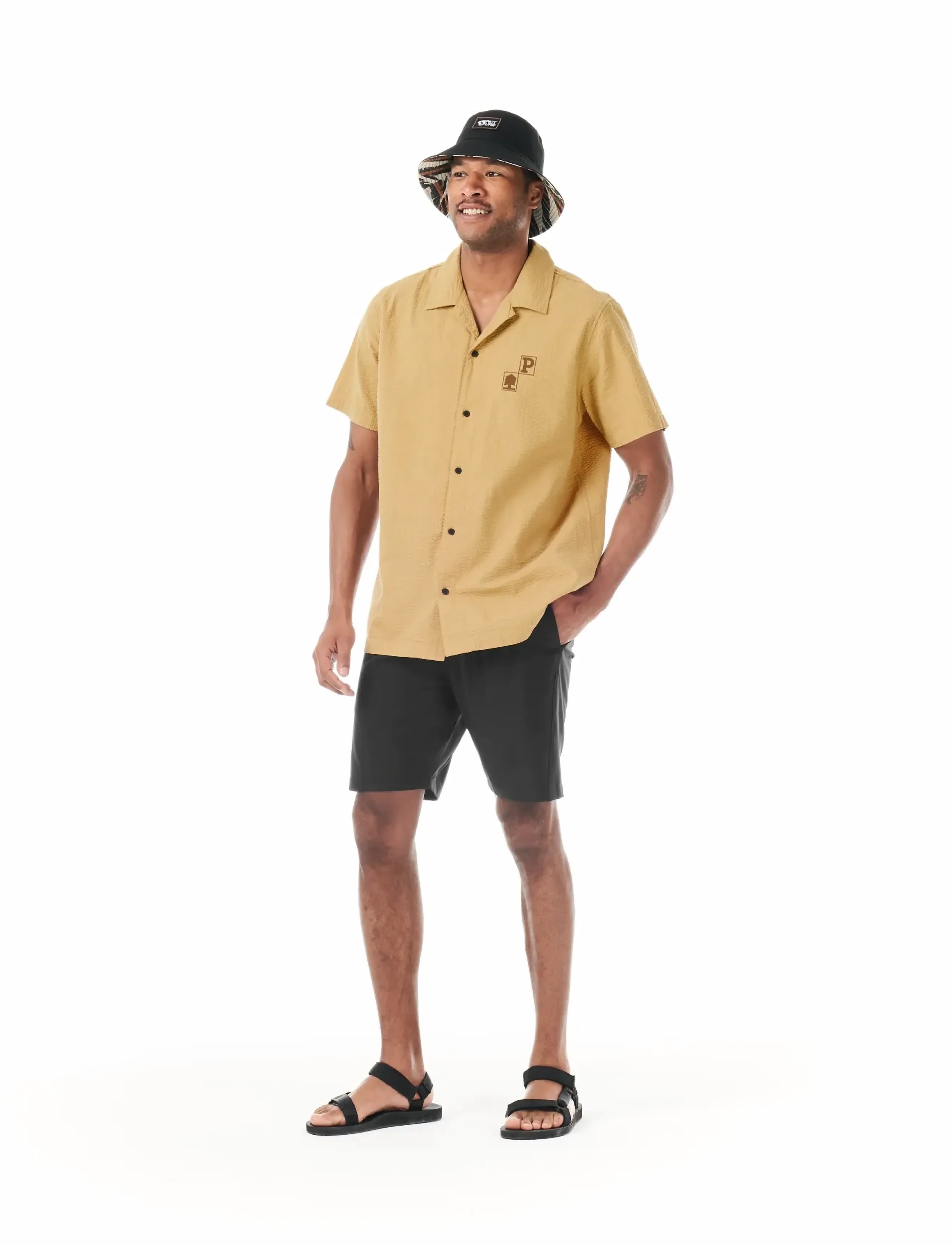 PICTURE ORGANIC CLOTHING NARVIK PRINTED SHIRT - Skjorter - A LARK / yellow