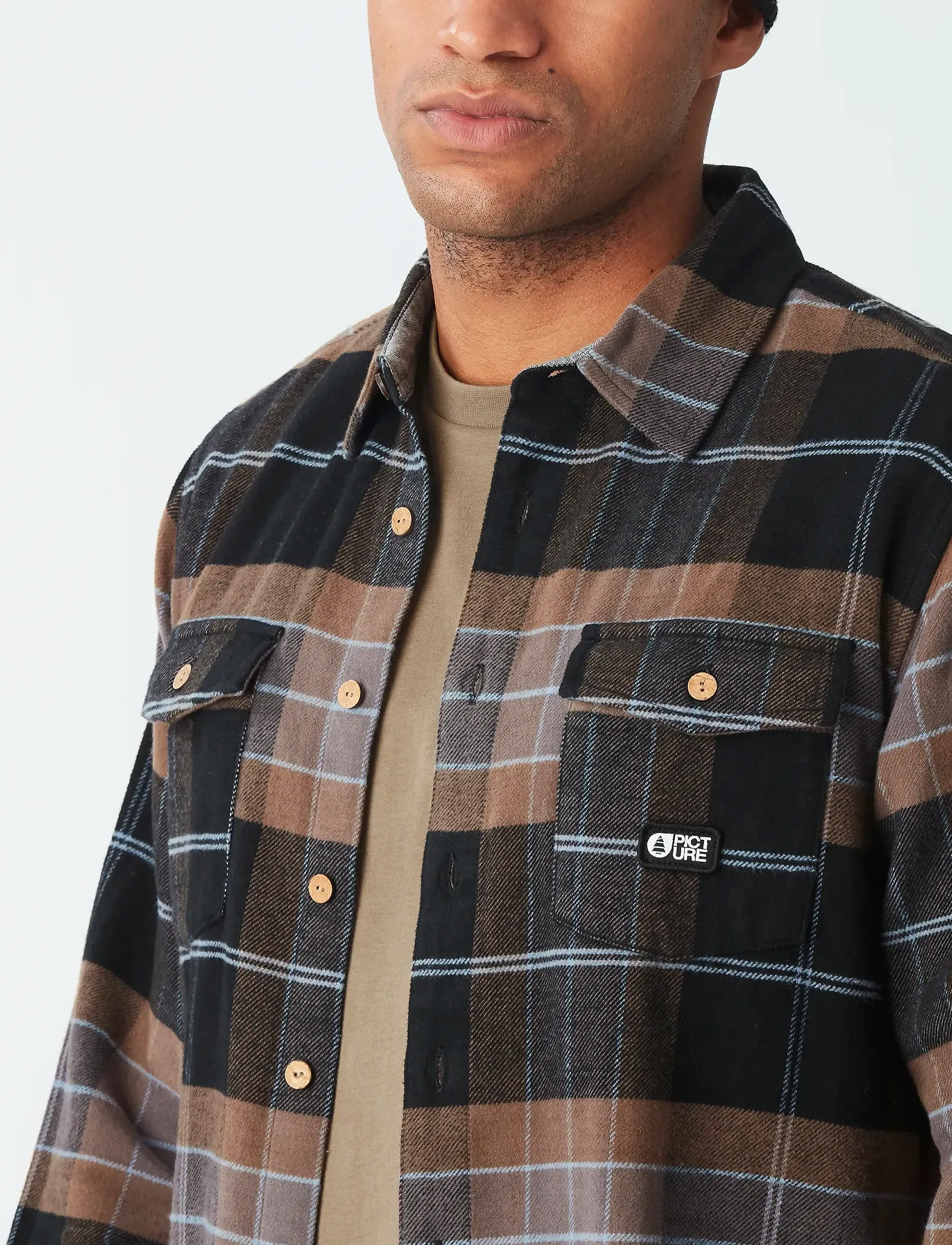 PICTURE ORGANIC CLOTHING Hillsboro Shirt, Mænd, Flannelskjorte, Multi/mønstret, Str: M