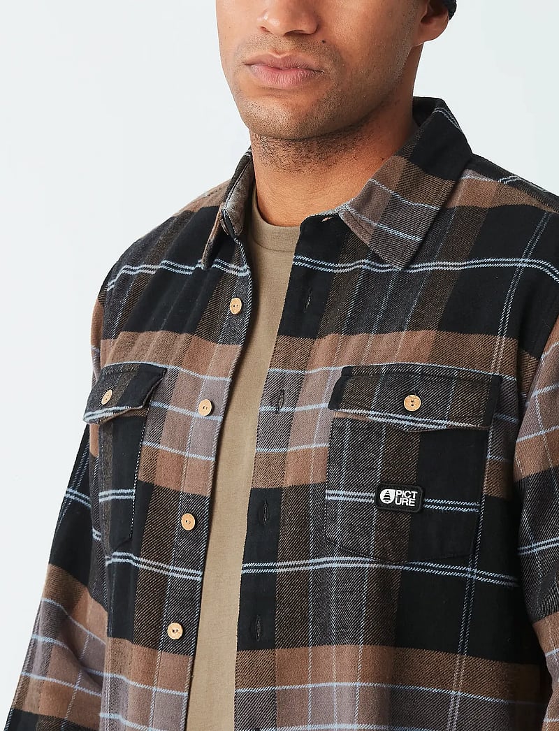 PICTURE ORGANIC CLOTHING - HILLSBORO SHIRT - chemises en flanelle - o shitake - 0