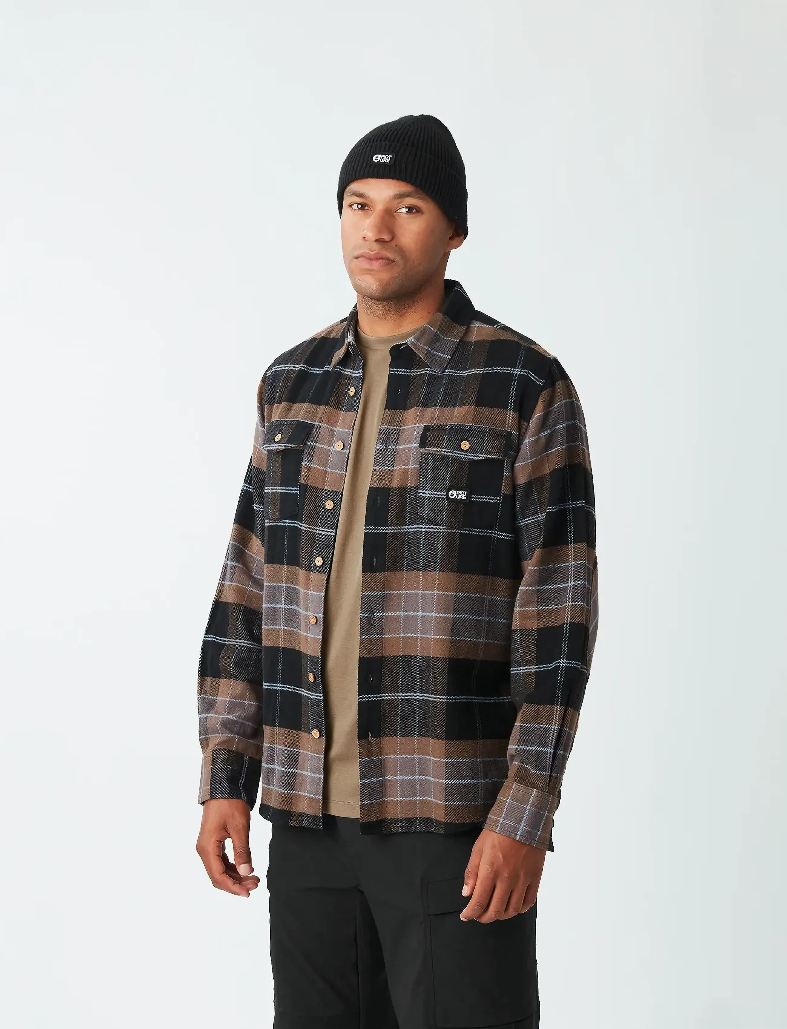 PICTURE ORGANIC CLOTHING - HILLSBORO SHIRT - chemises en flanelle - o shitake - 3